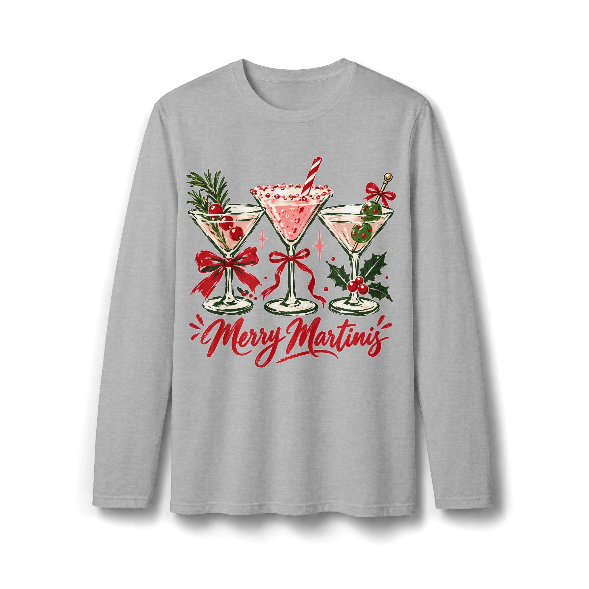Merry Martinis Christmas Long Sleeve T-Shirt