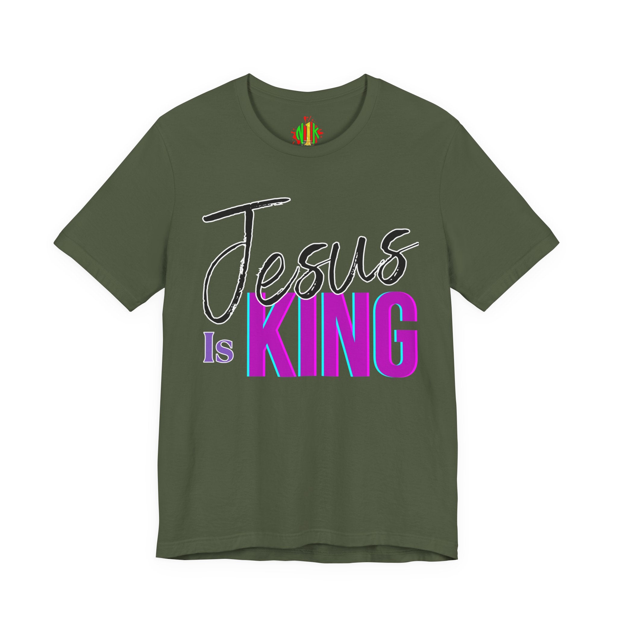 Faith-Inspired Unisex Tee | Jesus Is King Graphic T-Shirt, Christian Apparel, Religious Gift, Casual Wear, Church Outing