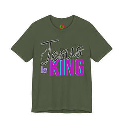 Faith-Inspired Unisex Tee | Jesus Is King Graphic T-Shirt, Christian Apparel, Religious Gift, Casual Wear, Church Outing