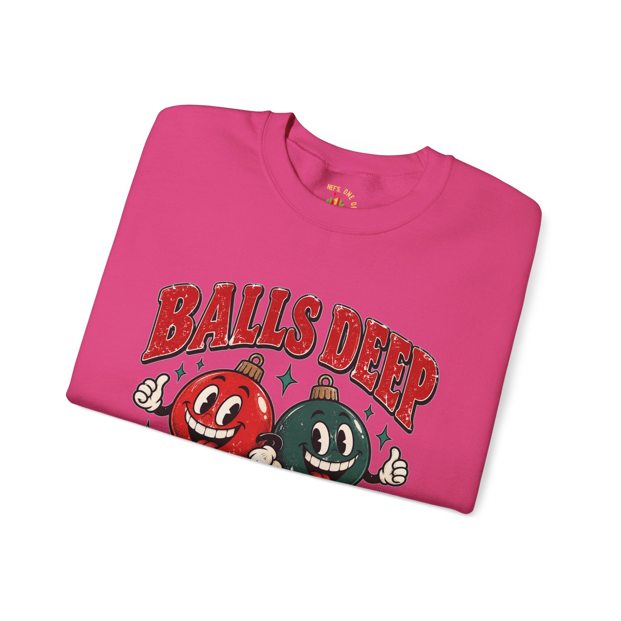 Balls Deep in Christmas Spirit Crewneck Sweatshirt