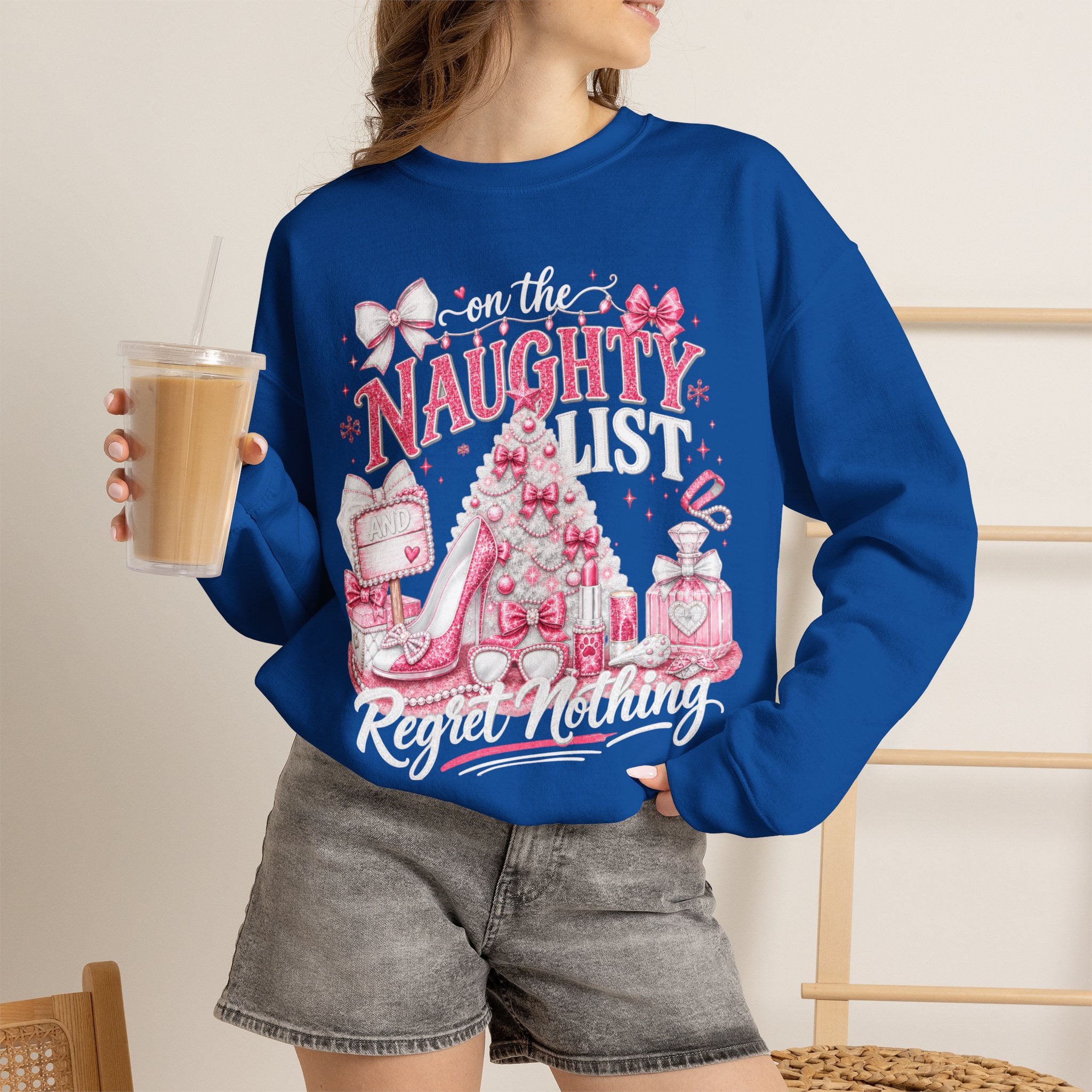 On the Naughty List Christmas Crewneck Sweatshirt