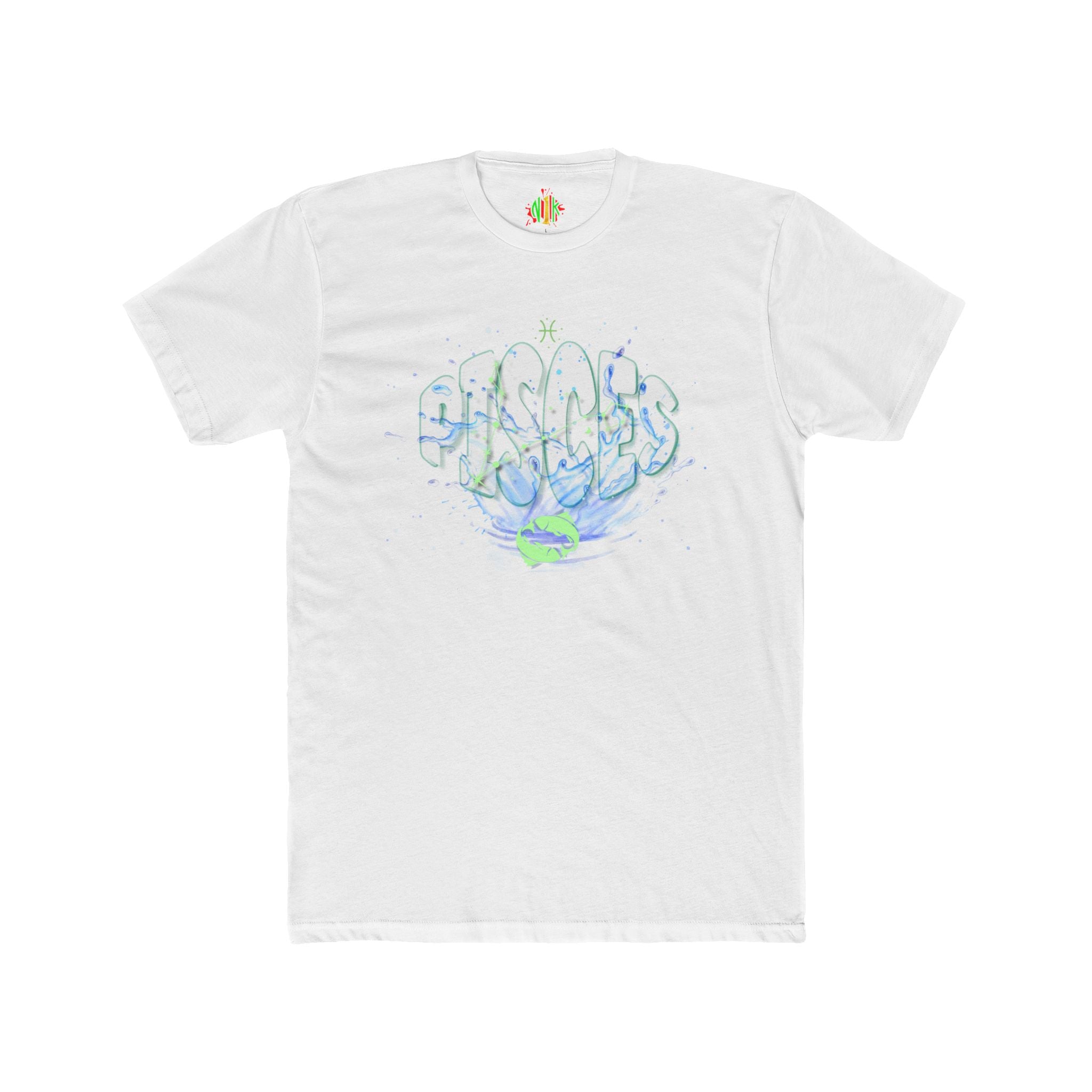 Unisex Pisces Water Zodiac T-shirt with soft cotton and watercolor-style design