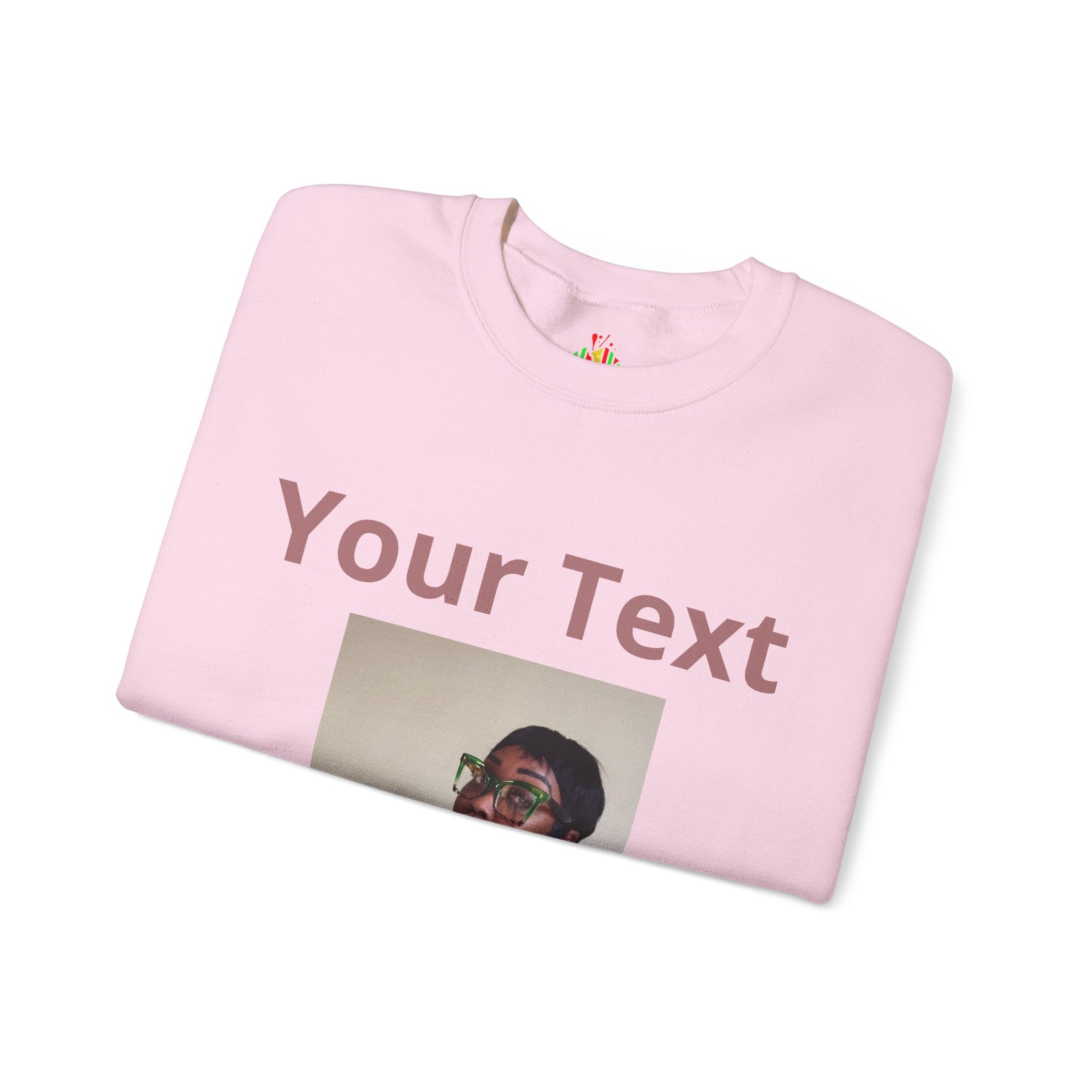 Customizable Front Photo/Text Crewneck Sweatshirt - Unisex Customizable Sweatshirt