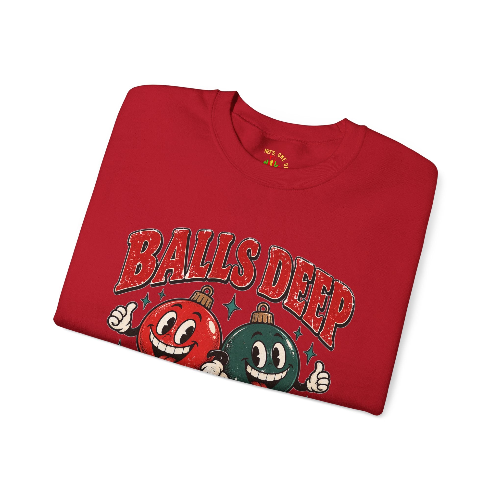 Balls Deep in Christmas Spirit Crewneck Sweatshirt