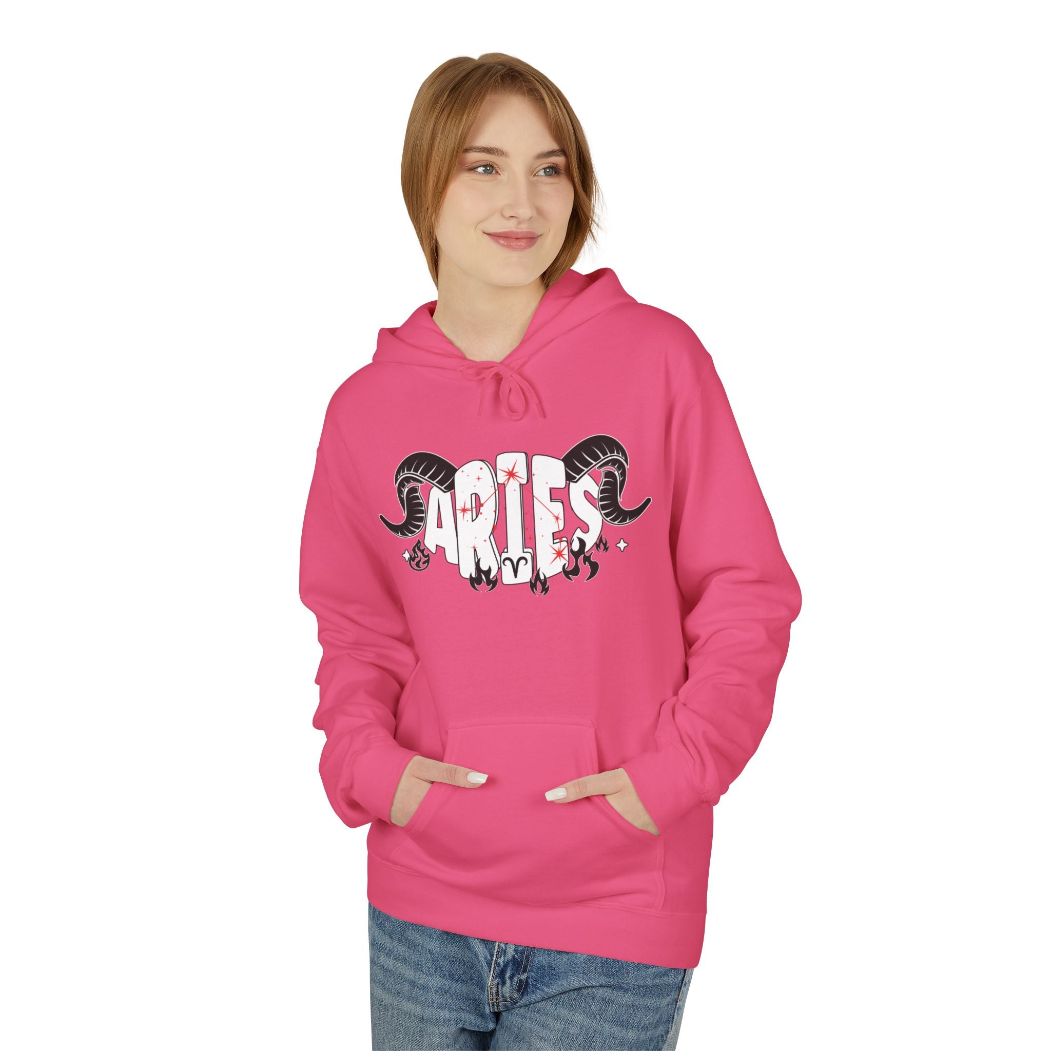 Aries Ram Zodiac Hoodie — Astrological Sign Graphic Pullover