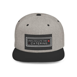 Unks Catering Custom Stylish Flat Bill Snapback Hat, Trendy Cap for Summer, Unique Gift for Him/Her, Casual Wear, Fashion Accessory