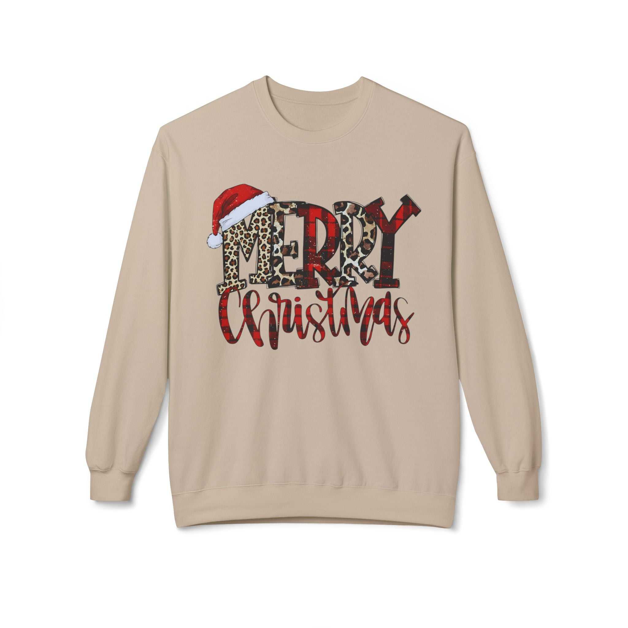 Merry Christmas Leopard Plaid SweatshirtSweatshirtMerry Christmas Leopard Plaid