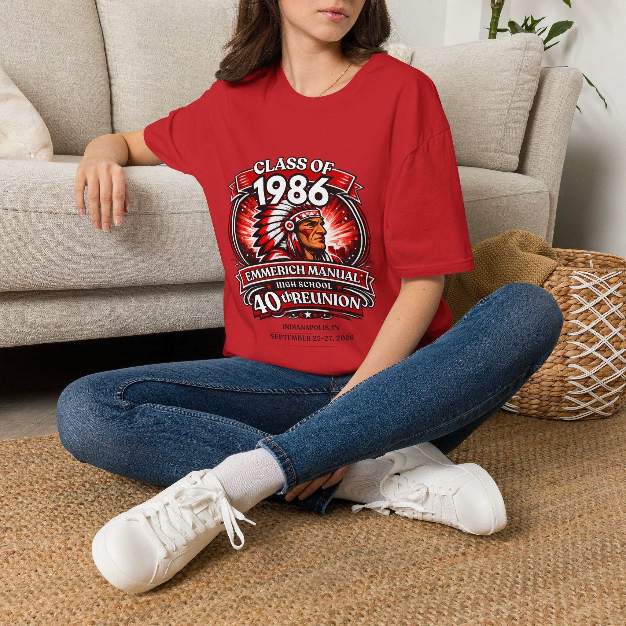 Class of 1986 40th Reunion T-Shirt — Emmerich Manual High School Alumni Tee - Another Customized Smile