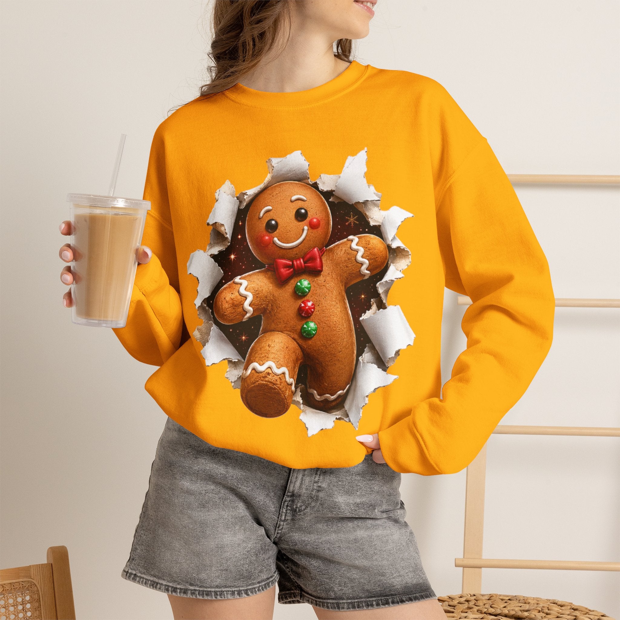Gingerbread Man Christmas Crewneck Sweatshirt