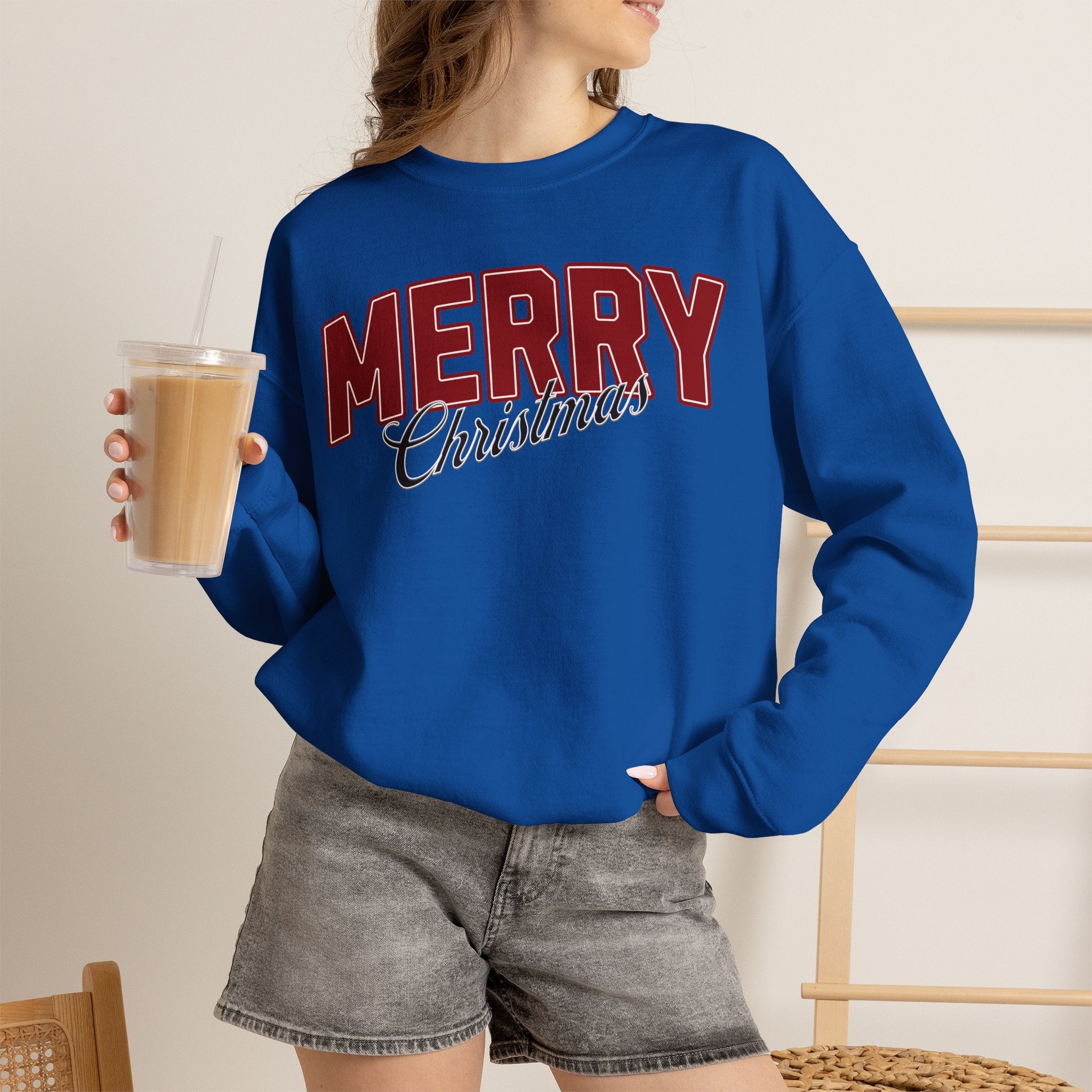 Merry Christmas Personalized Family Name Sweatshirt