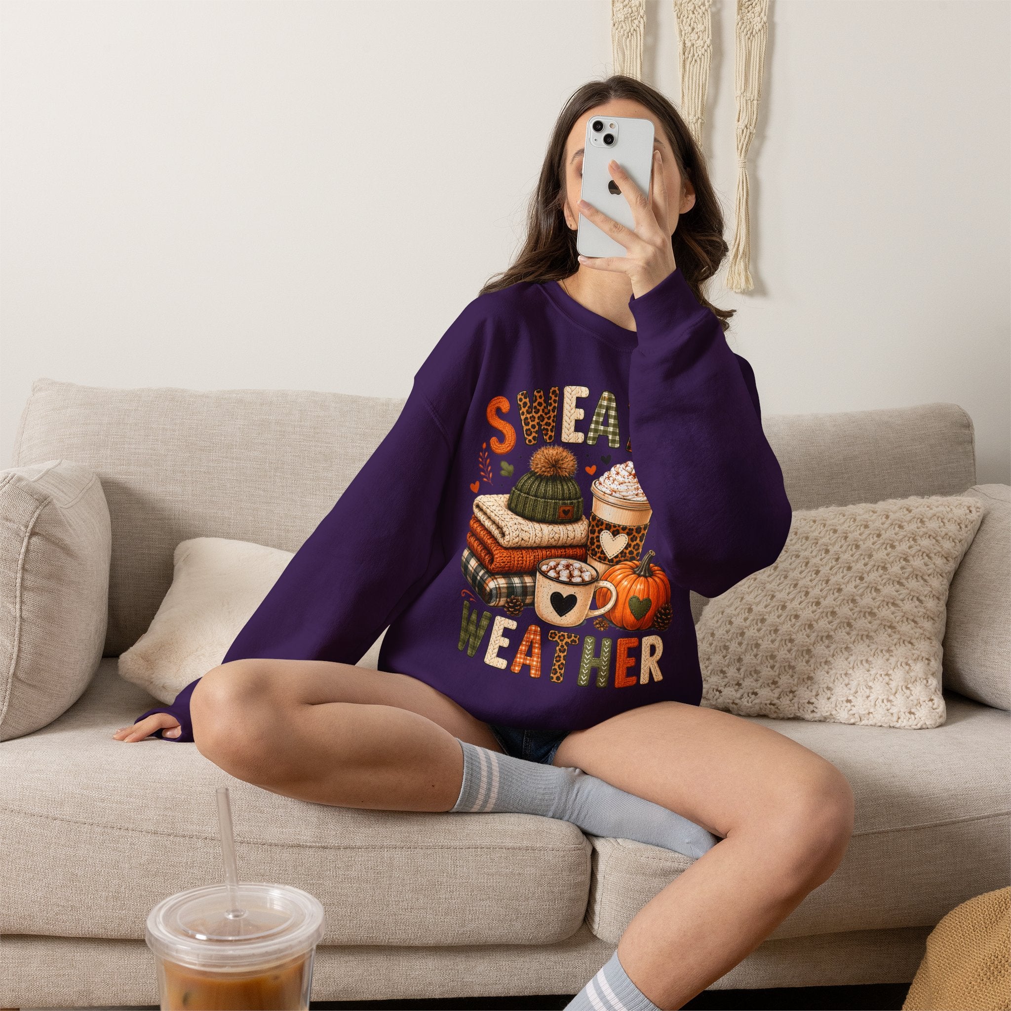 Sweater Weather Autumn Crewneck Sweatshirt