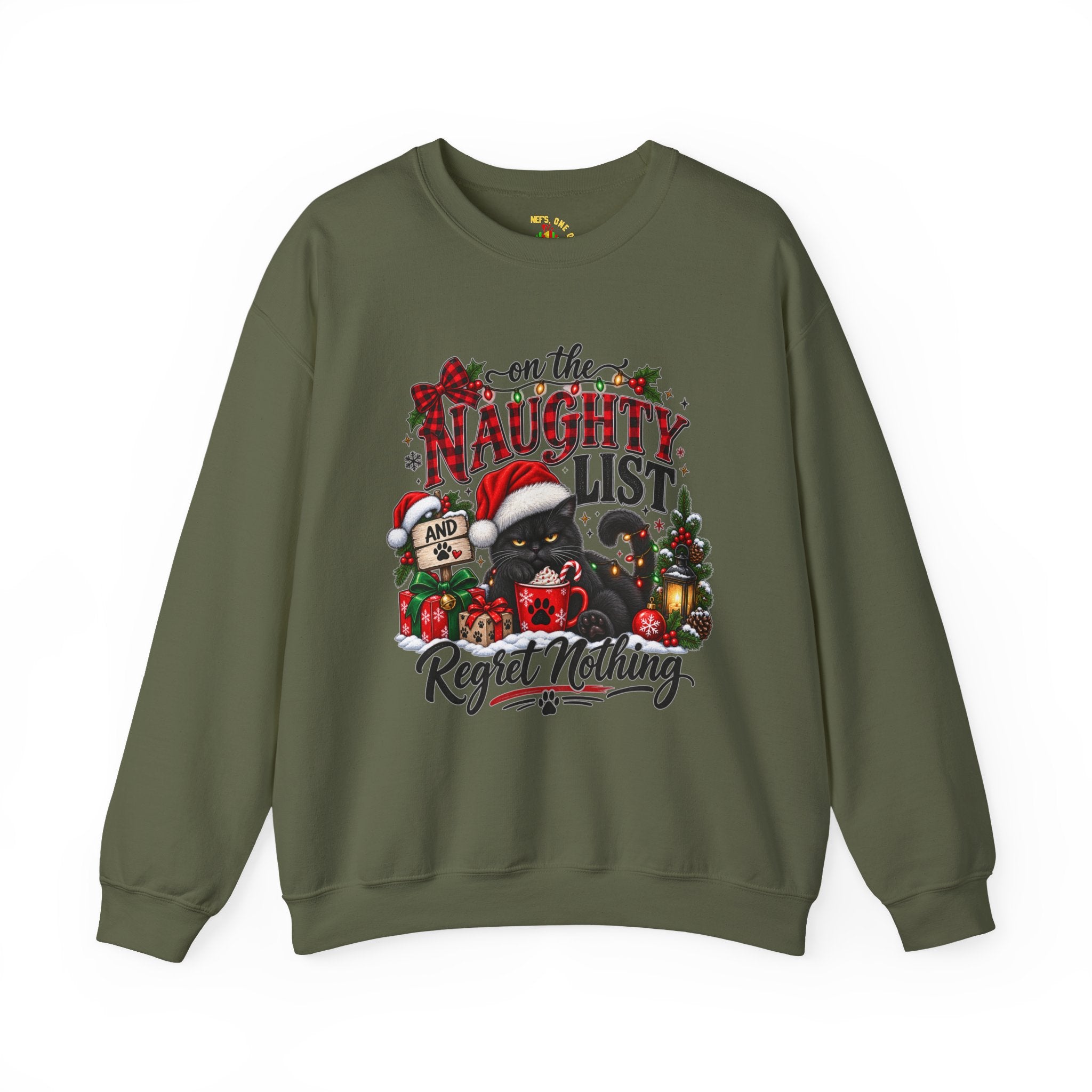 On the Naughty List Christmas Crewneck Sweatshirt