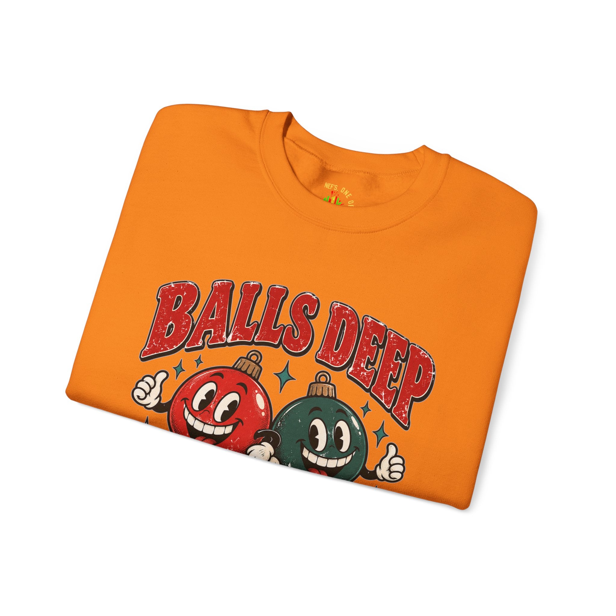 Balls Deep in Christmas Spirit Crewneck Sweatshirt