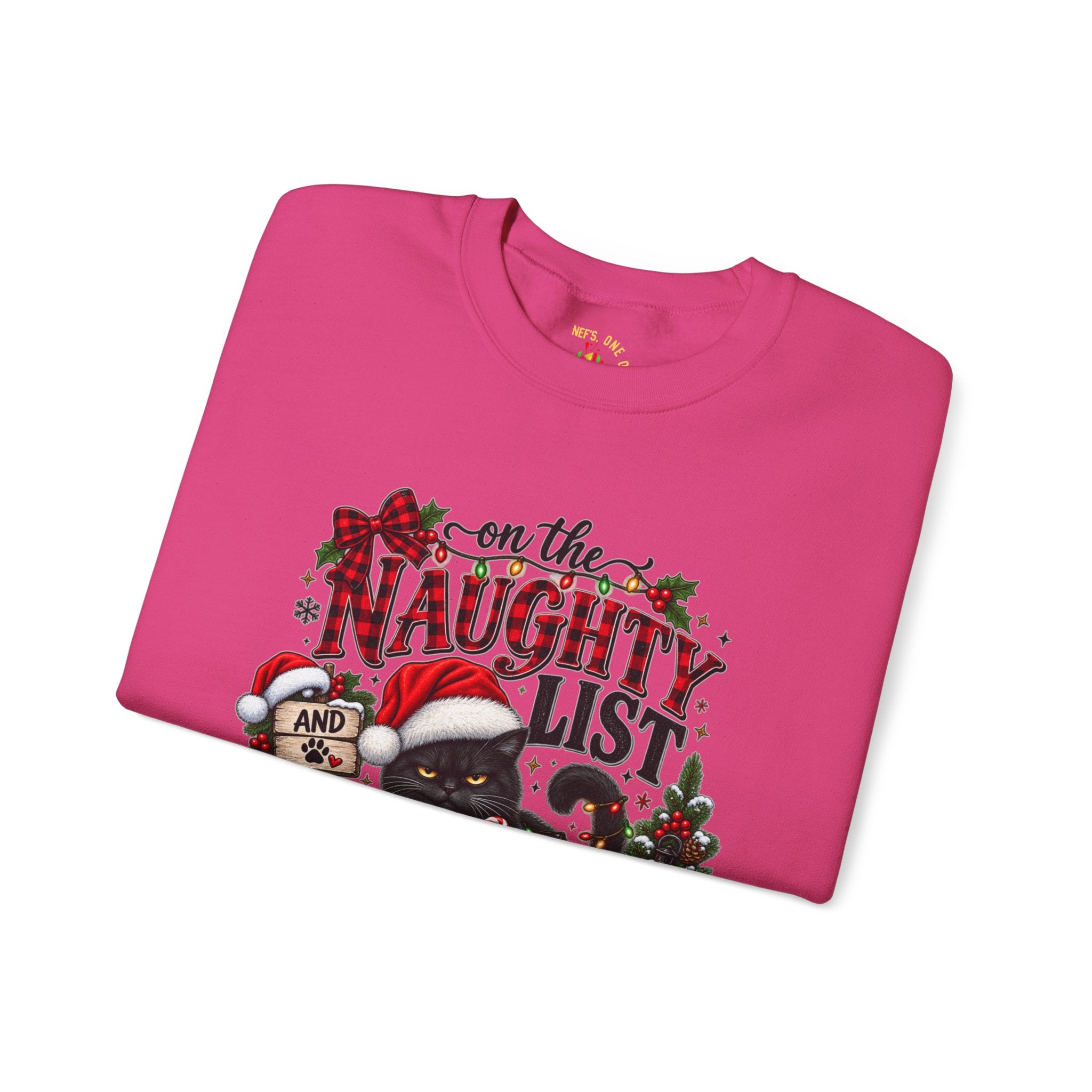 On the Naughty List Christmas Crewneck Sweatshirt