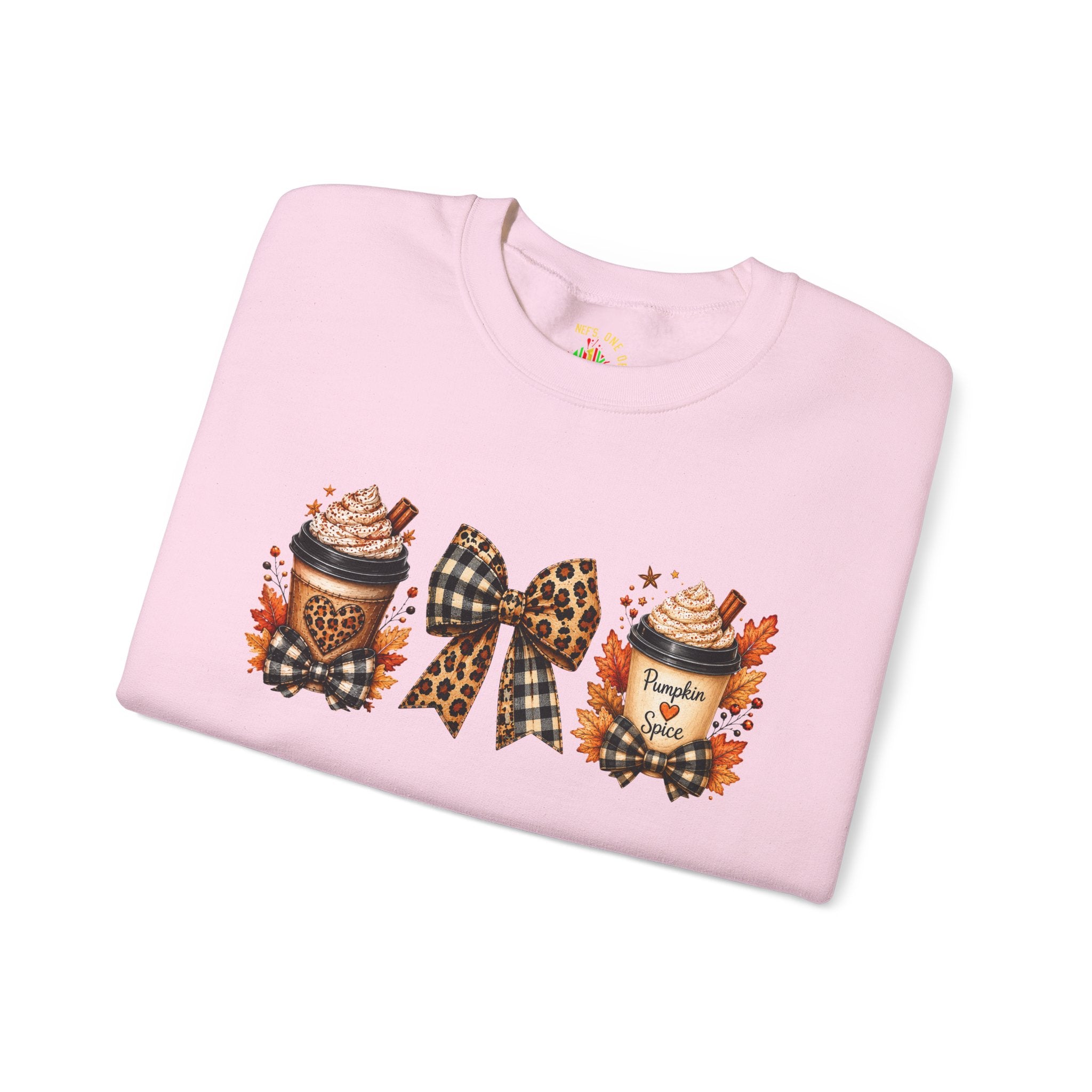 Festive Leopard Bow Christmas Crewneck Sweatshirt