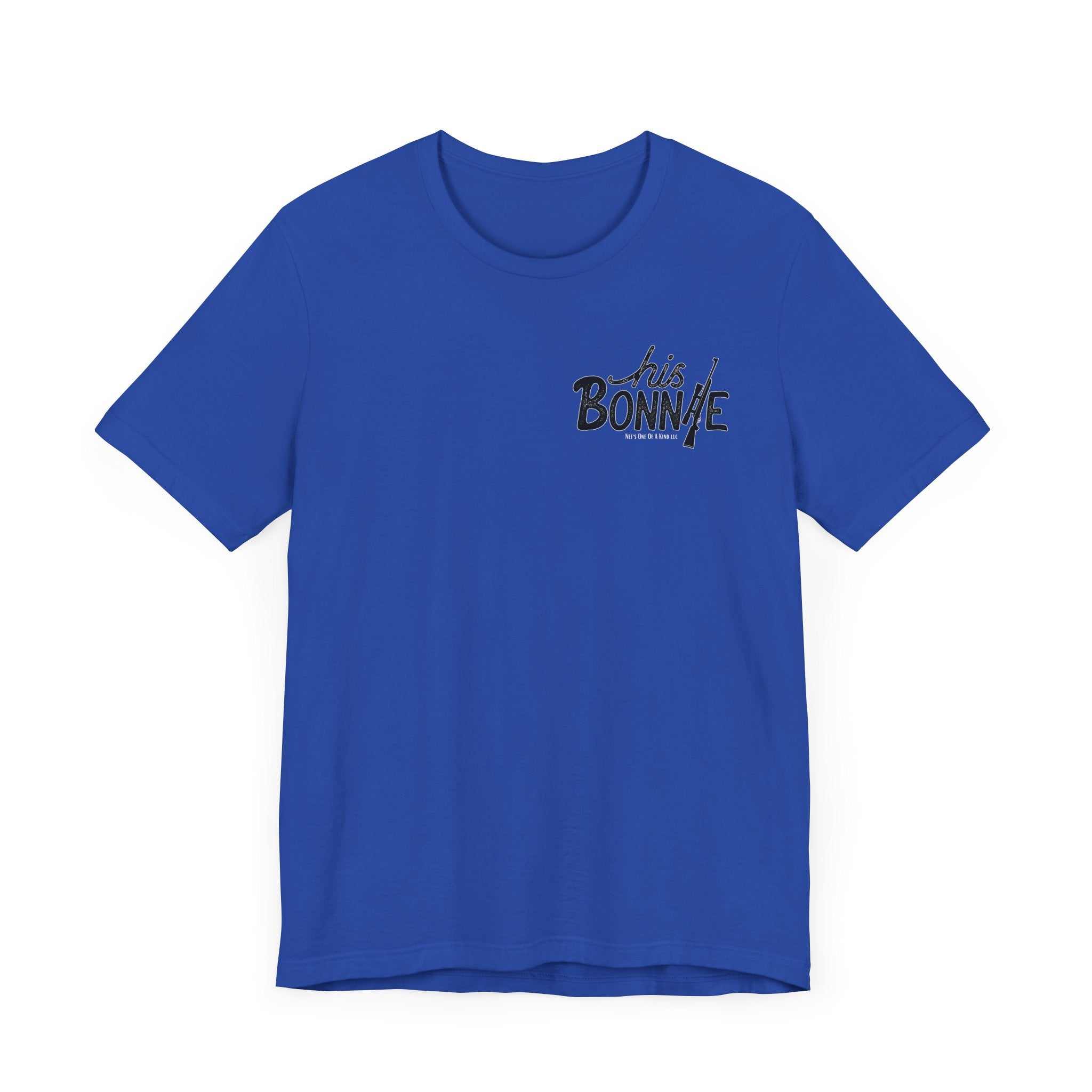 His Bonnie to Her Clyde Valentine Casual Soft Unisex Jersey Crew Neck T-ShirtClyde Valentine Casual Soft Unisex Jersey Crew Neck Short Sleeve Tee Express Delivery