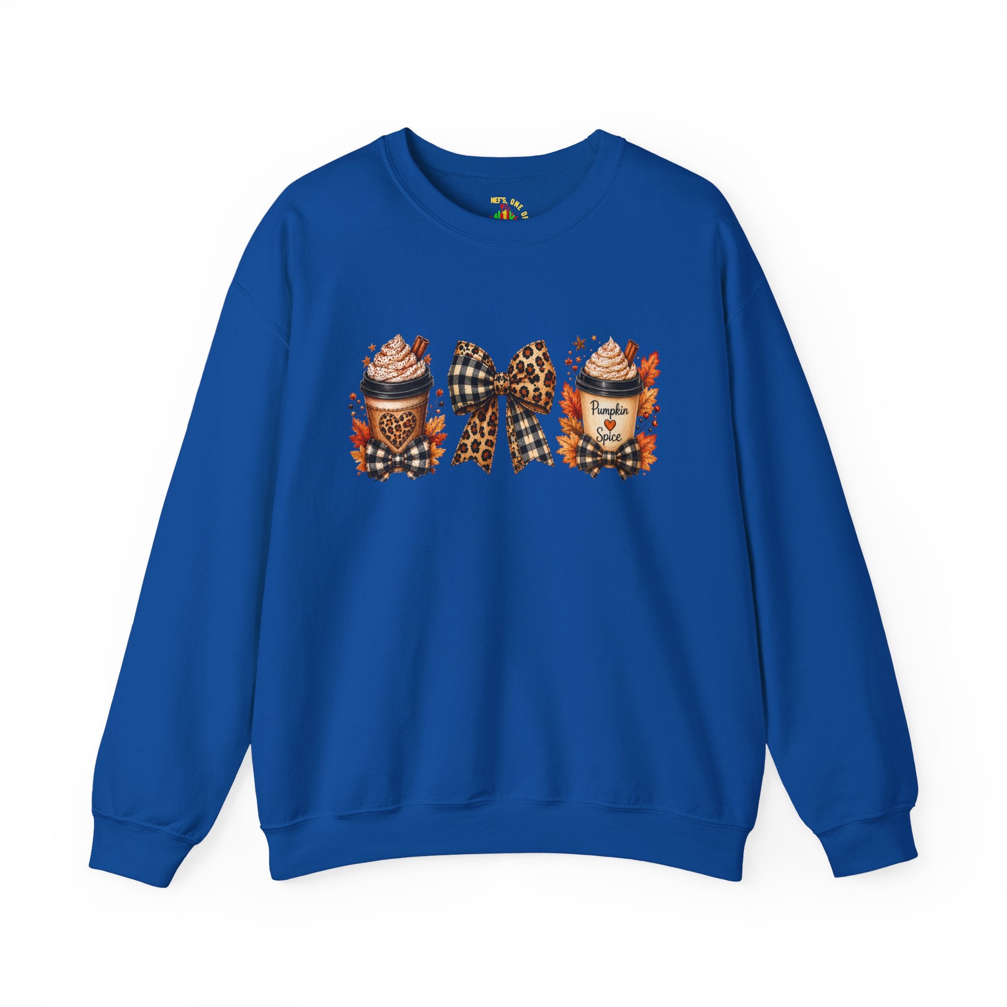 Festive Leopard Bow Christmas Crewneck Sweatshirt