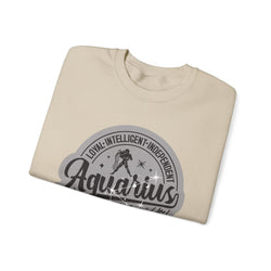 Aquarius Zodiac Unisex Casual Crewneck Sweatshirt