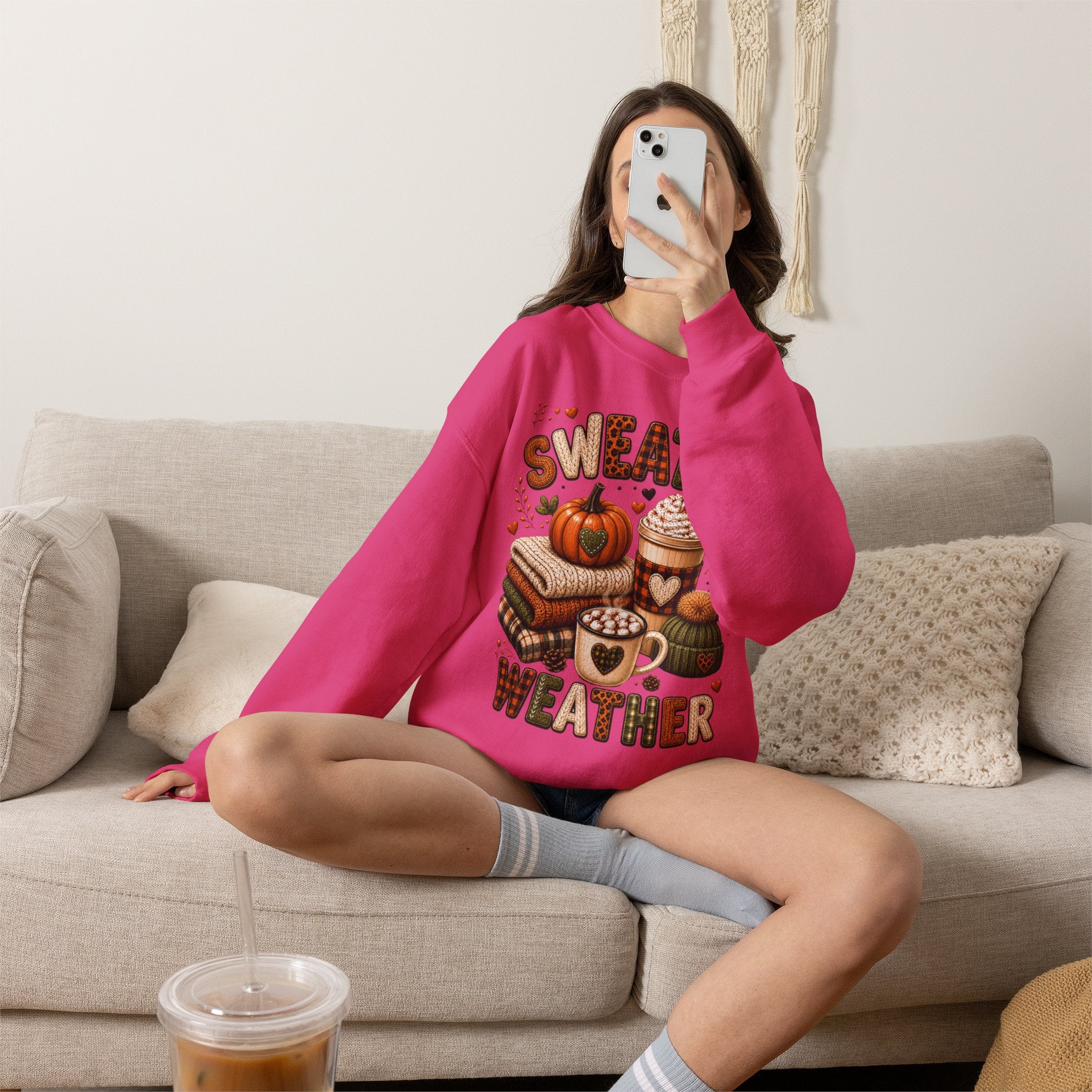 Sweater Weather Autumn Crewneck Sweatshirt