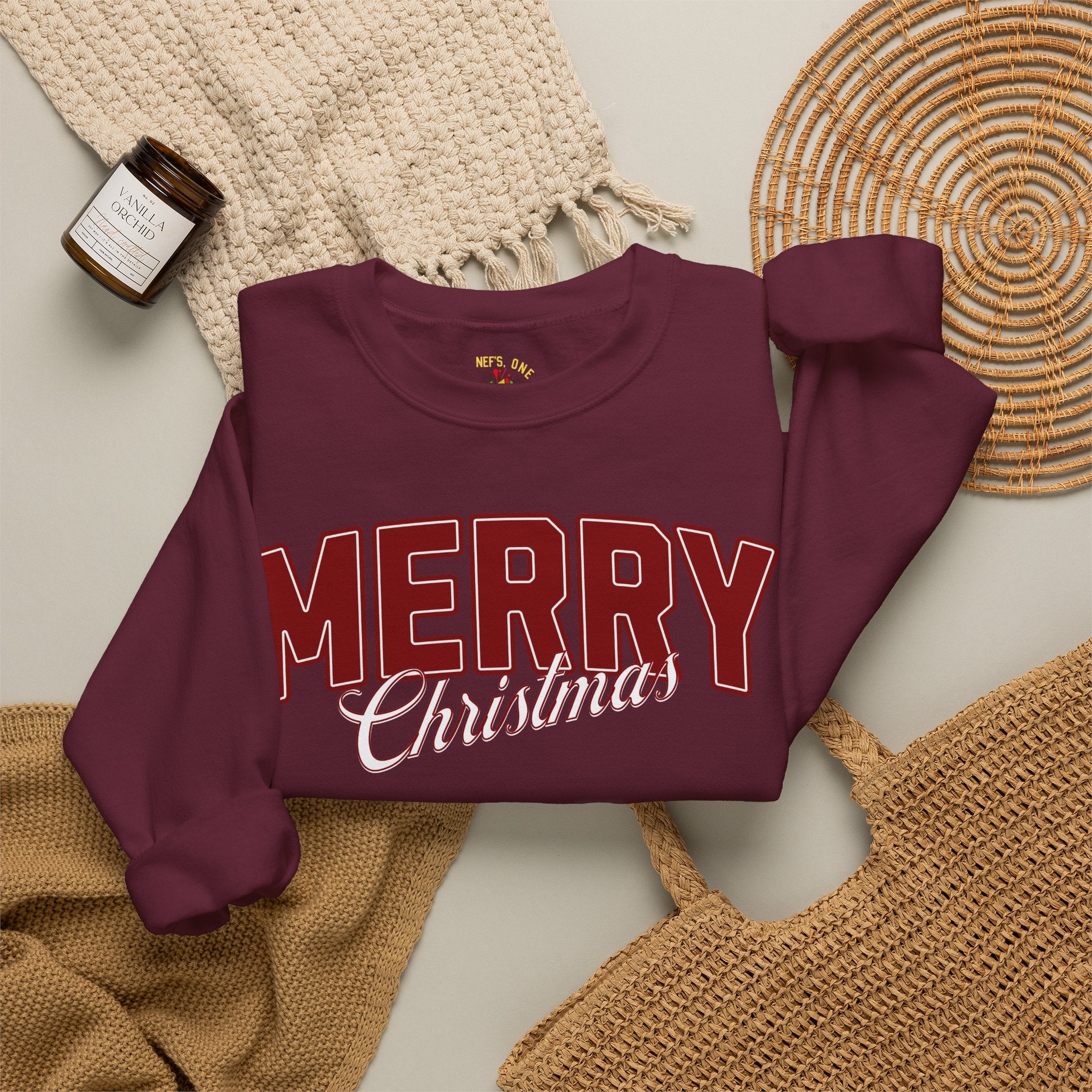Merry Christmas Holiday Crewneck Sweatshirt