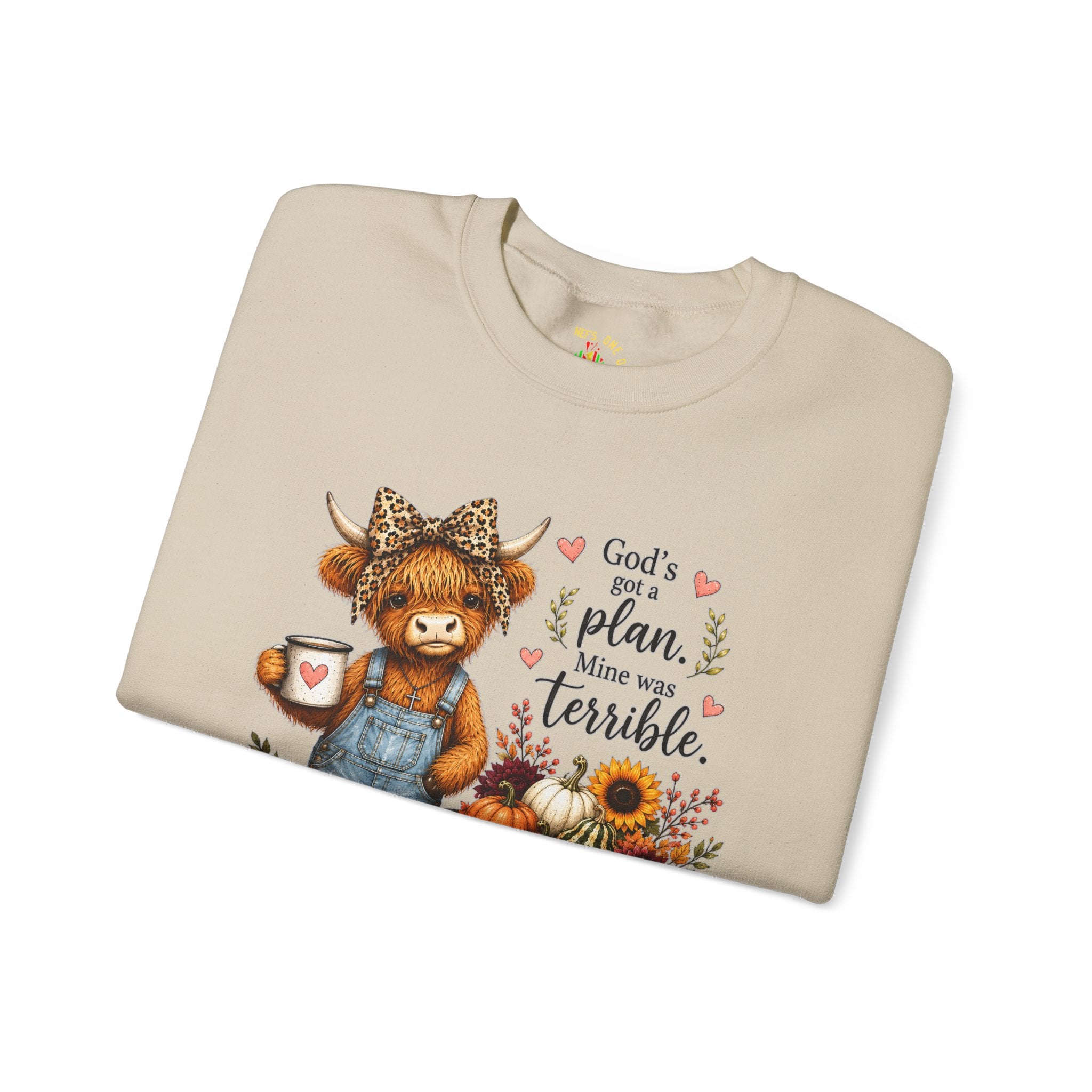God’s Plan, Mine Was Terrible Bear Fall Crewneck Sweatshirt