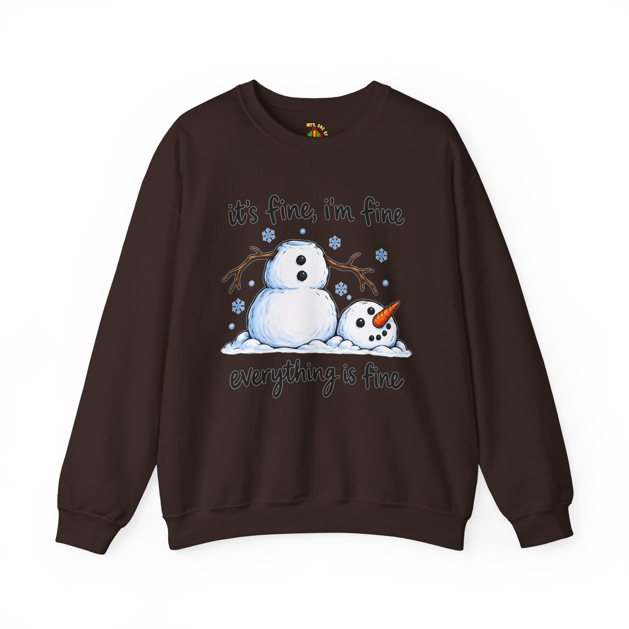It’s Fine, I’m Fine, Everything Is Fine Snowman Christmas Sweatshirt