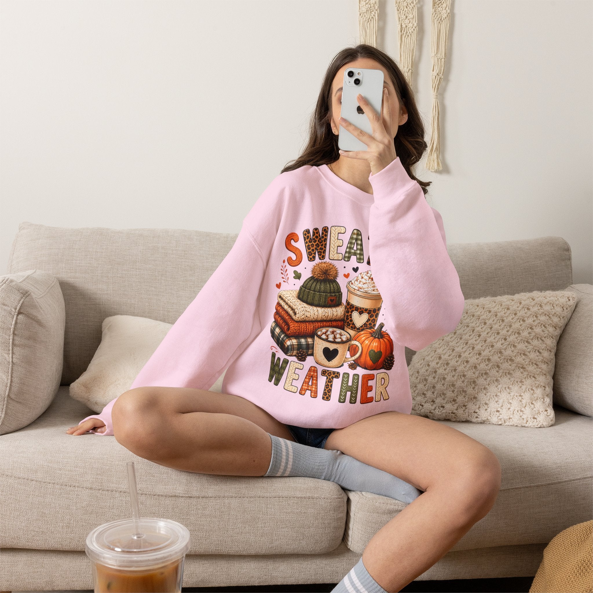 Sweater Weather Autumn Crewneck Sweatshirt