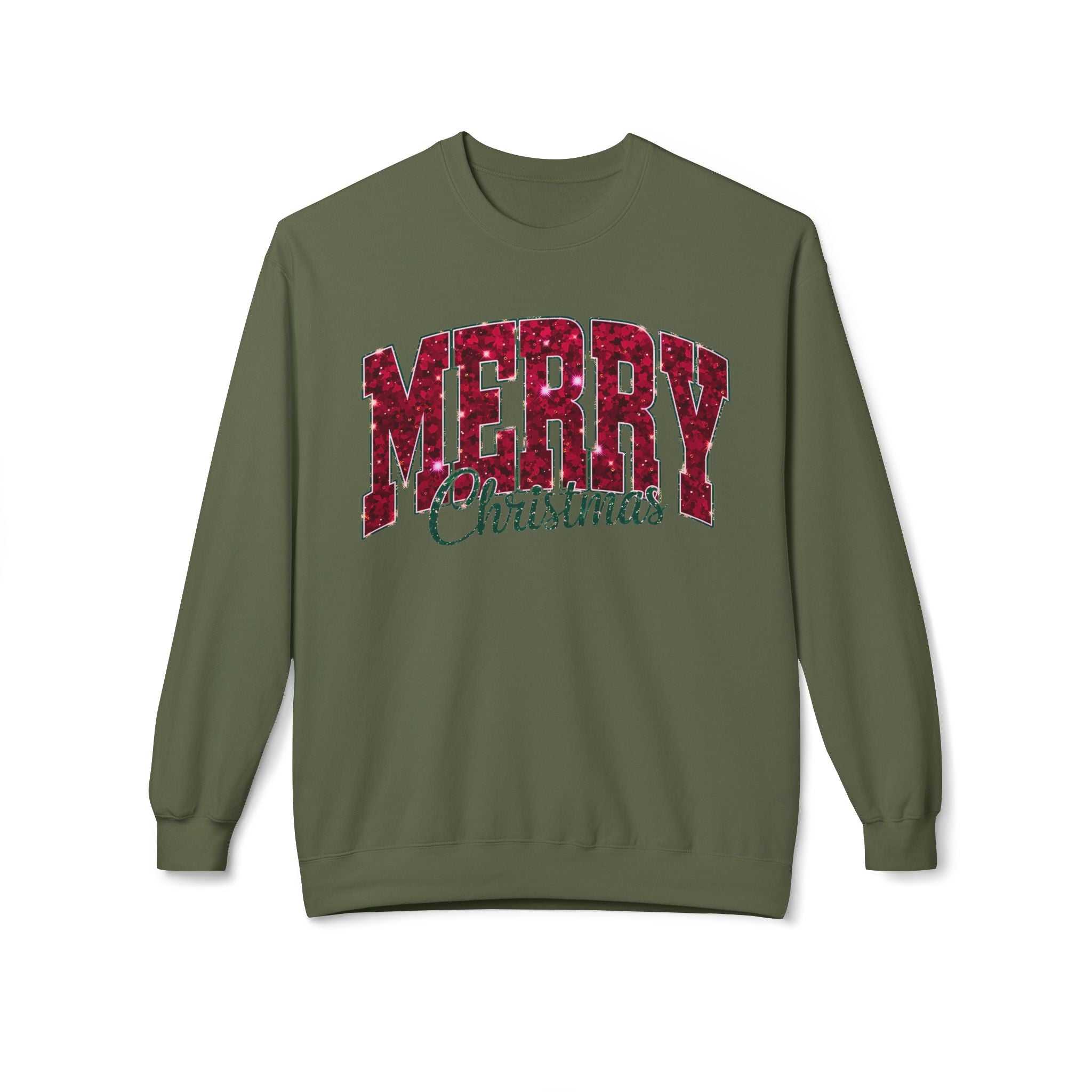 Merry Christmas Plaid Crewneck SweatshirtSweatshirtMerry Christmas Plaid