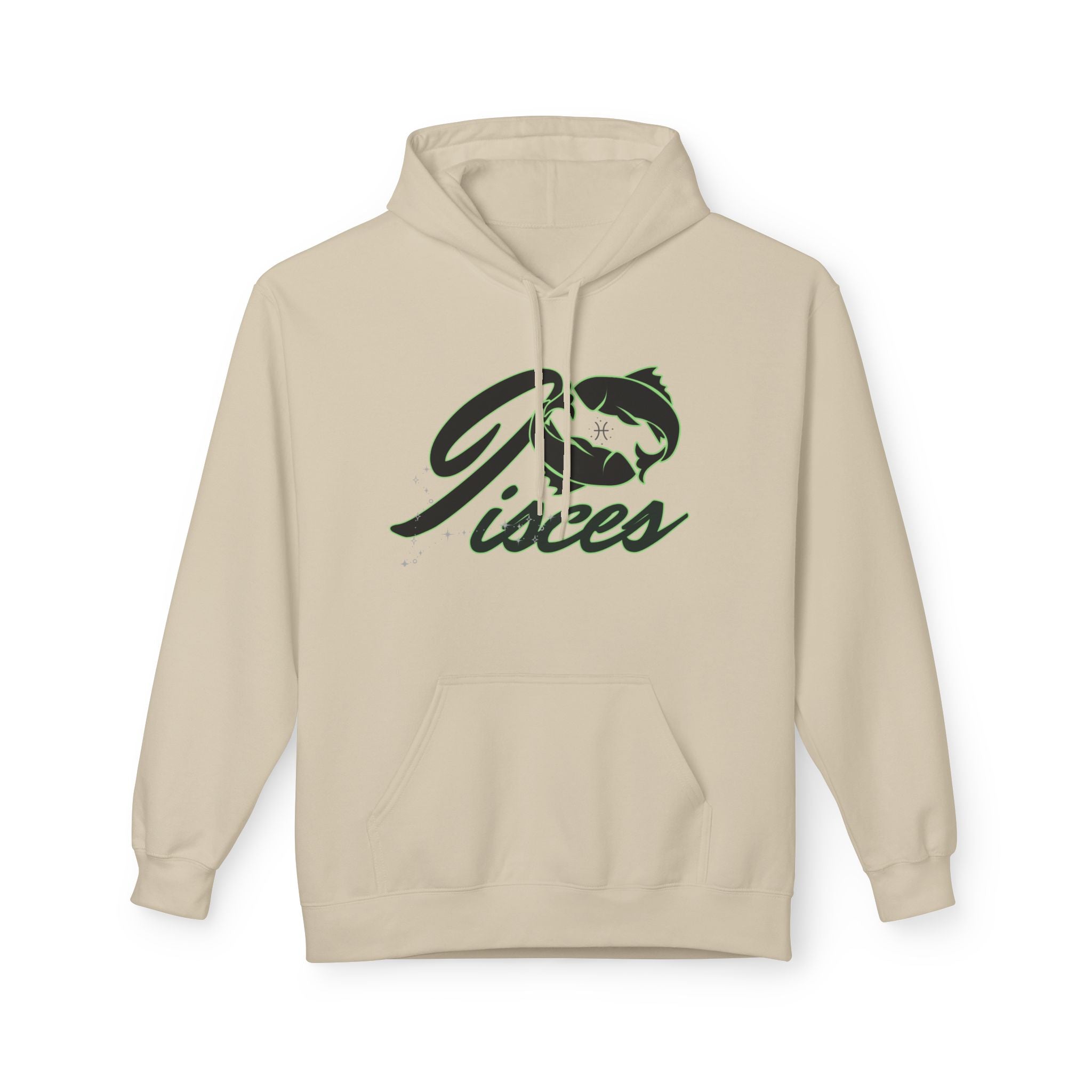 Pisces Zodiac Hoodie — Astrological Sign Hoodie with Fish Script Design