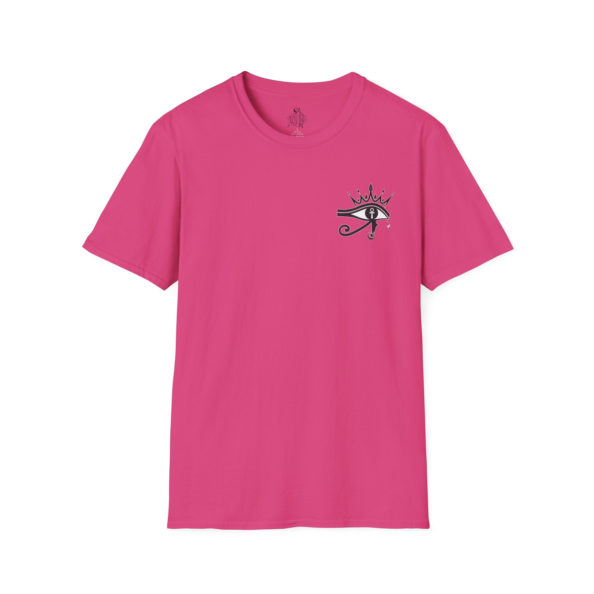 Eye of Horus Chest Logo Empress Tee — Minimal Egyptian Symbol T-Shirt