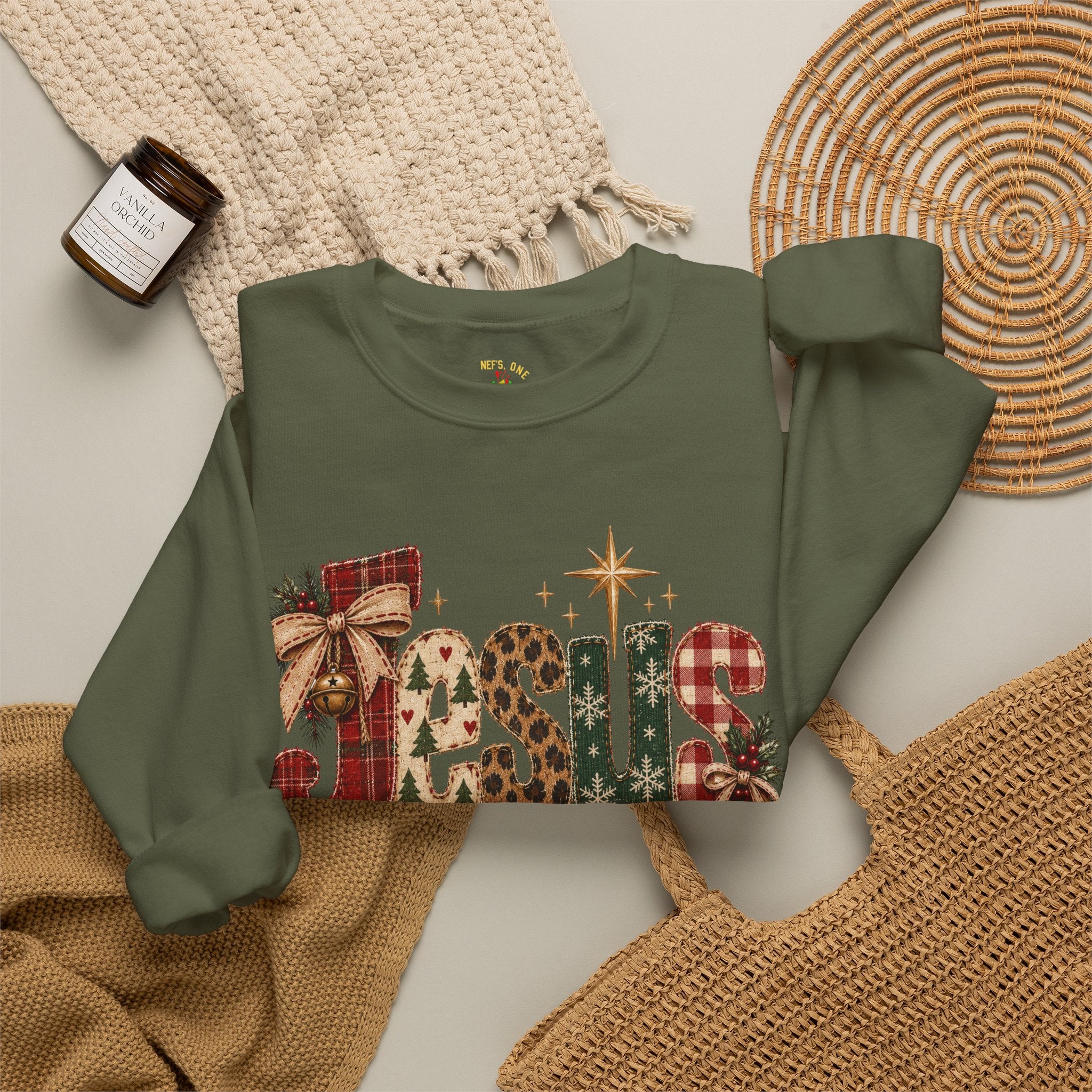Festive Christmas Reindeer Crewneck Sweatshirt