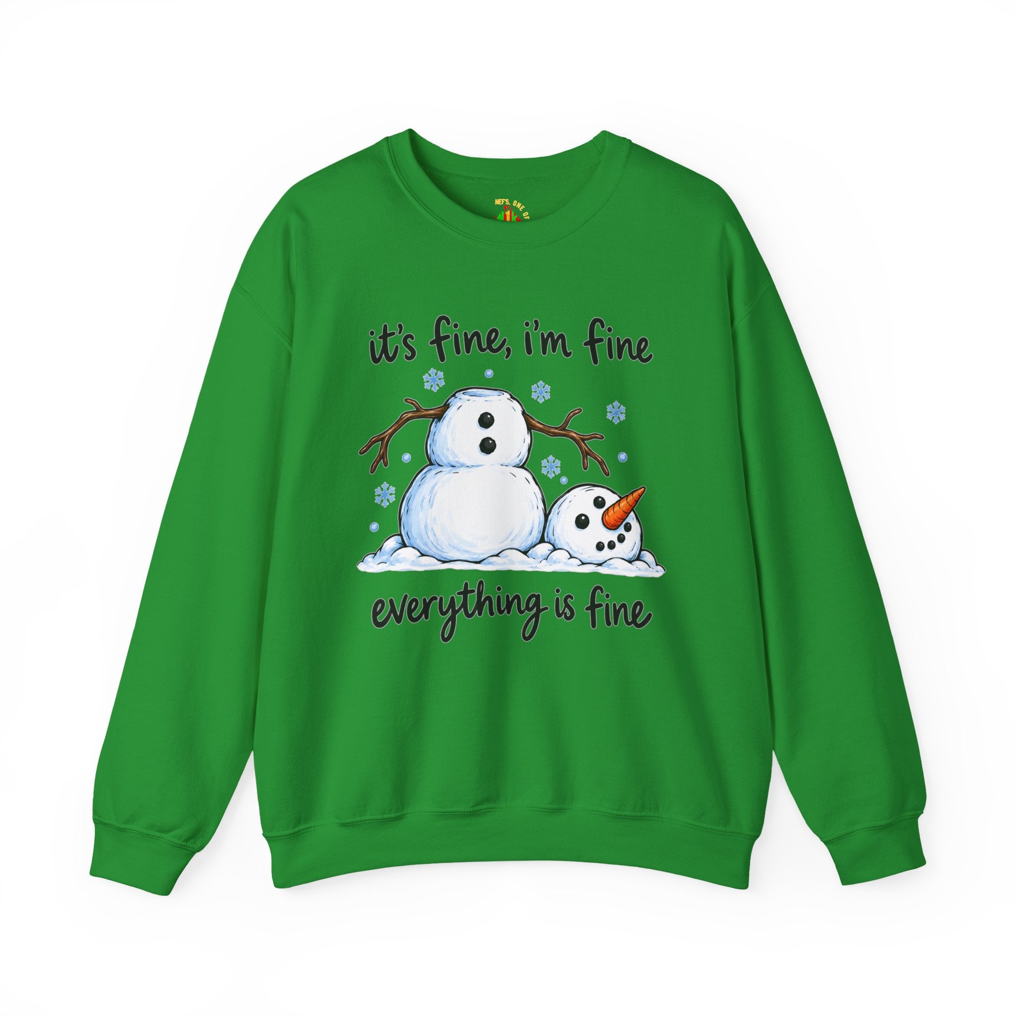 It’s Fine, I’m Fine, Everything Is Fine Snowman Christmas Sweatshirt