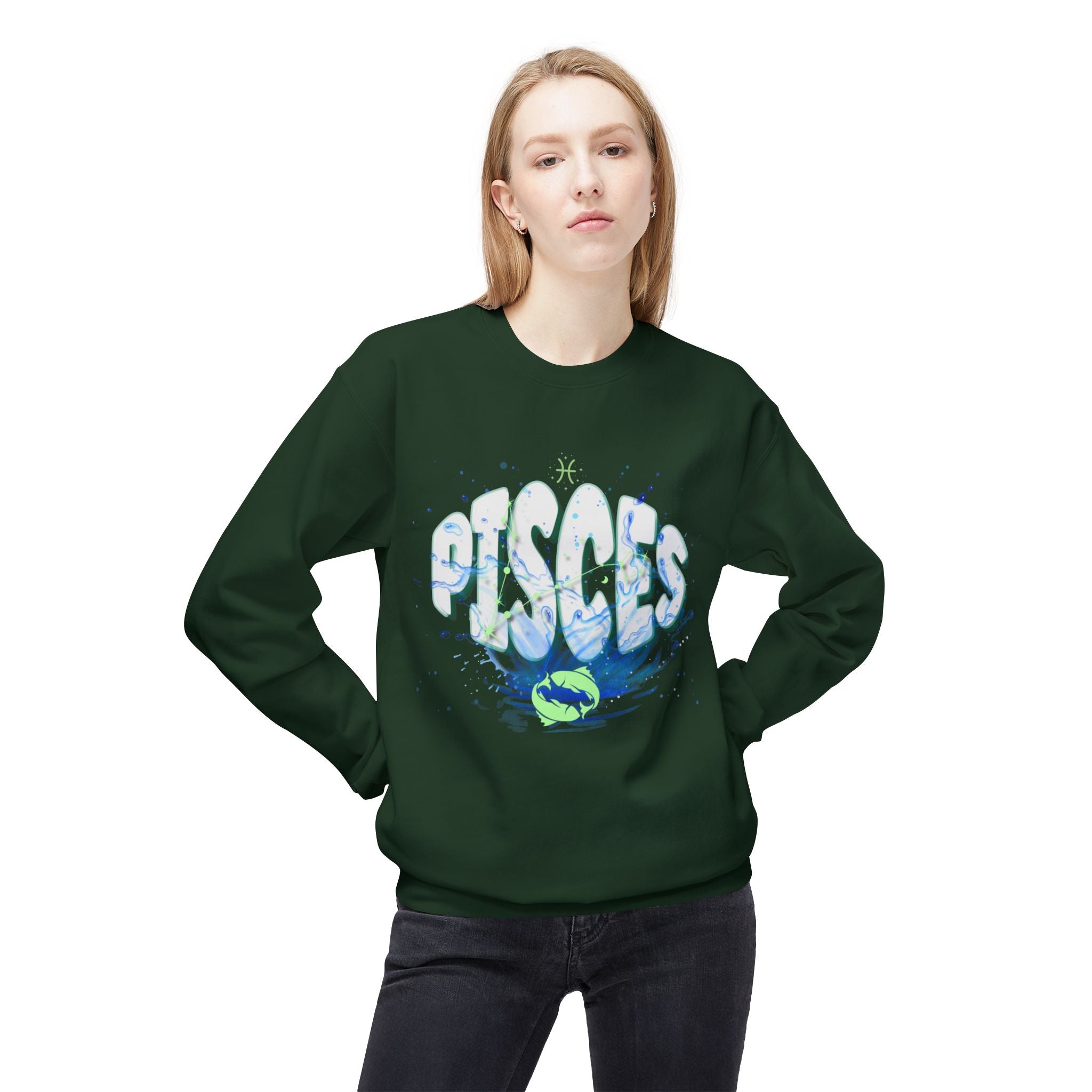 Pisces Water Zodiac Sweatshirt — Pisces Sign Crewneck