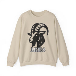 Aries Zodiac Unisex Casual Crewneck Sweatshirt