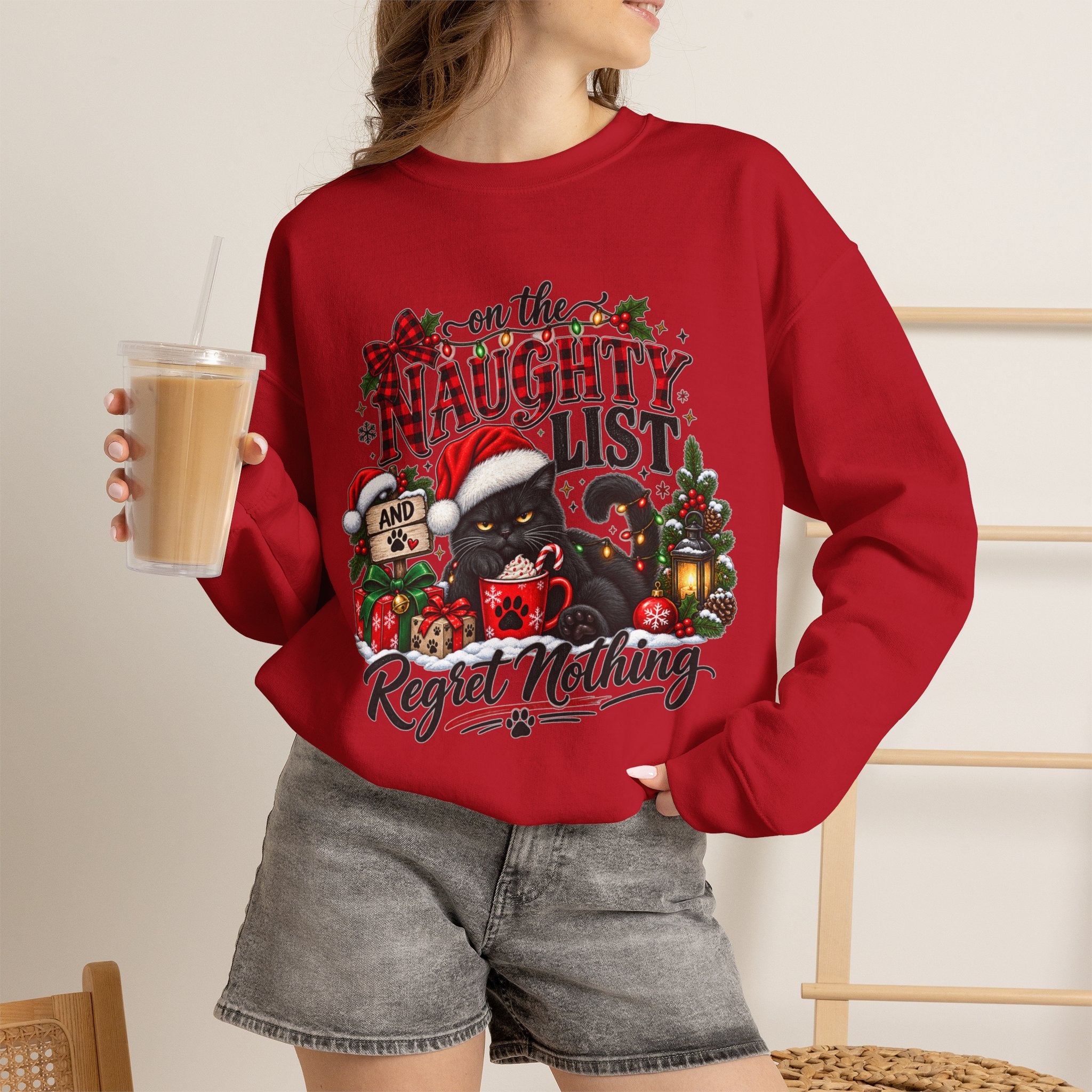 On the Naughty List Christmas Crewneck Sweatshirt