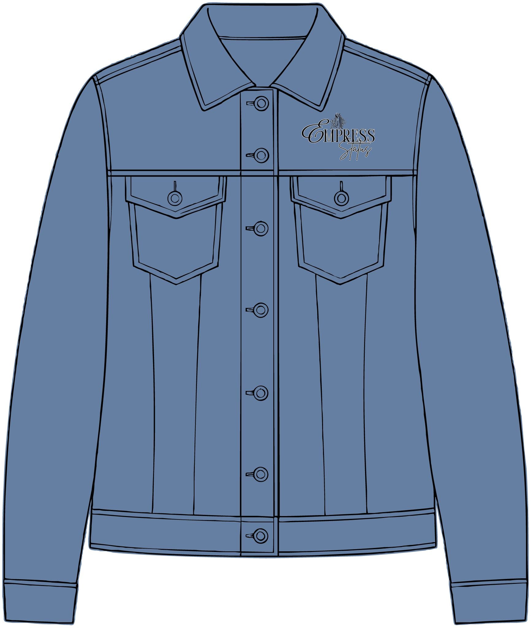 Empress Back Logo Classi. Frt pocket Women's Denim Jacket
