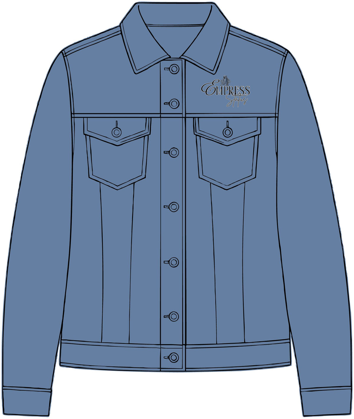 Empress Back Logo Classi. Frt pocket Women's Denim Jacket