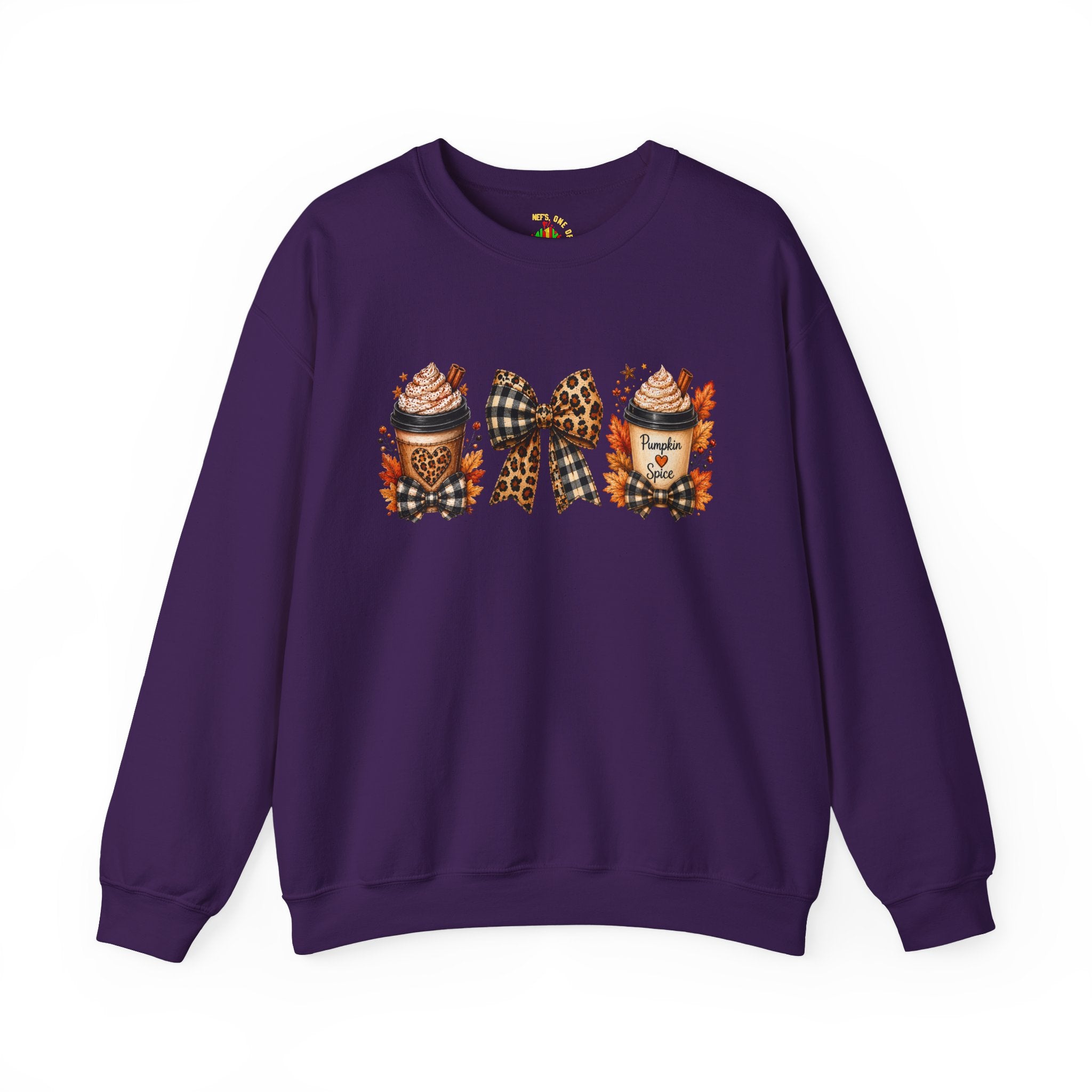Festive Leopard Bow Christmas Crewneck Sweatshirt