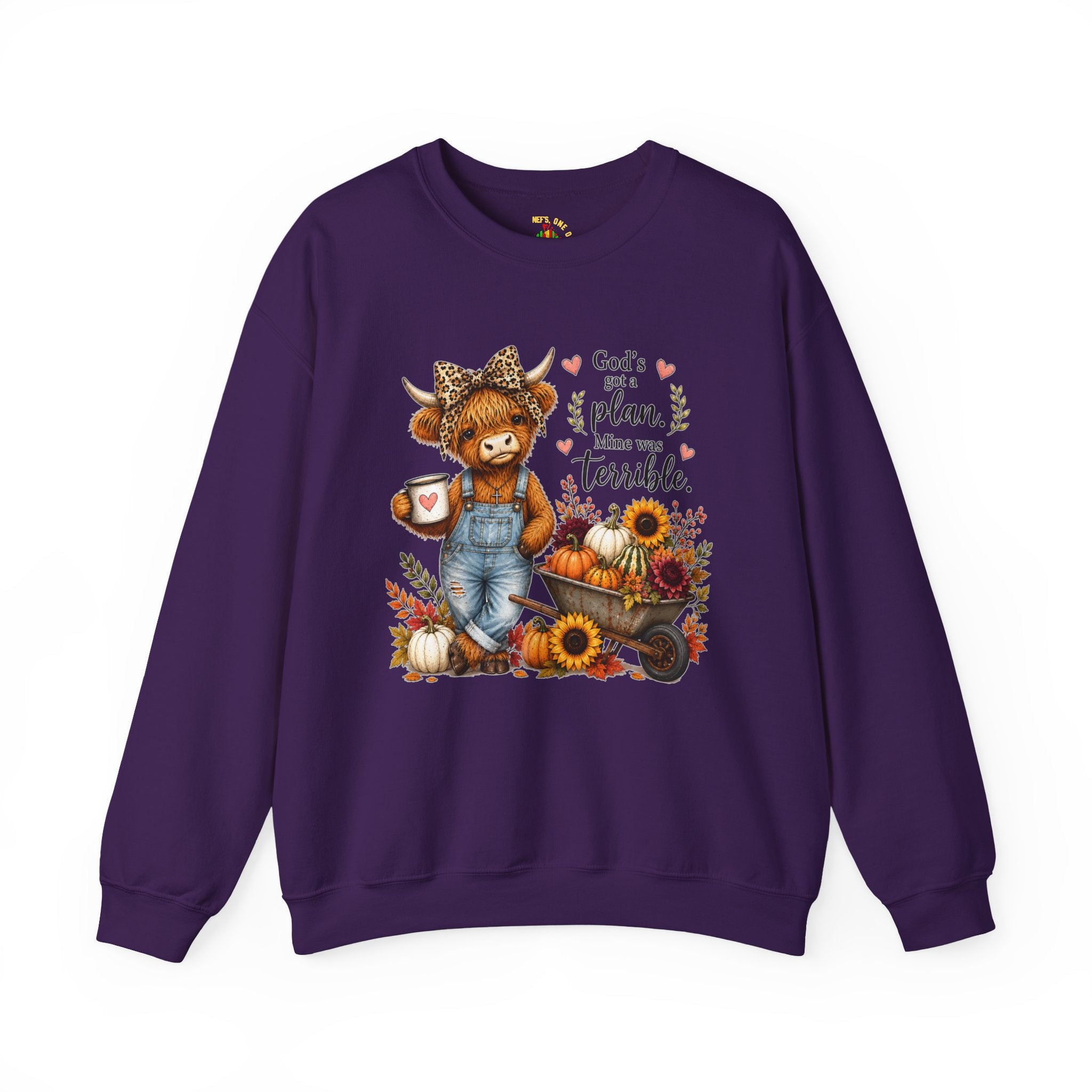 God’s Plan, Mine Was Terrible Bear Fall Crewneck Sweatshirt