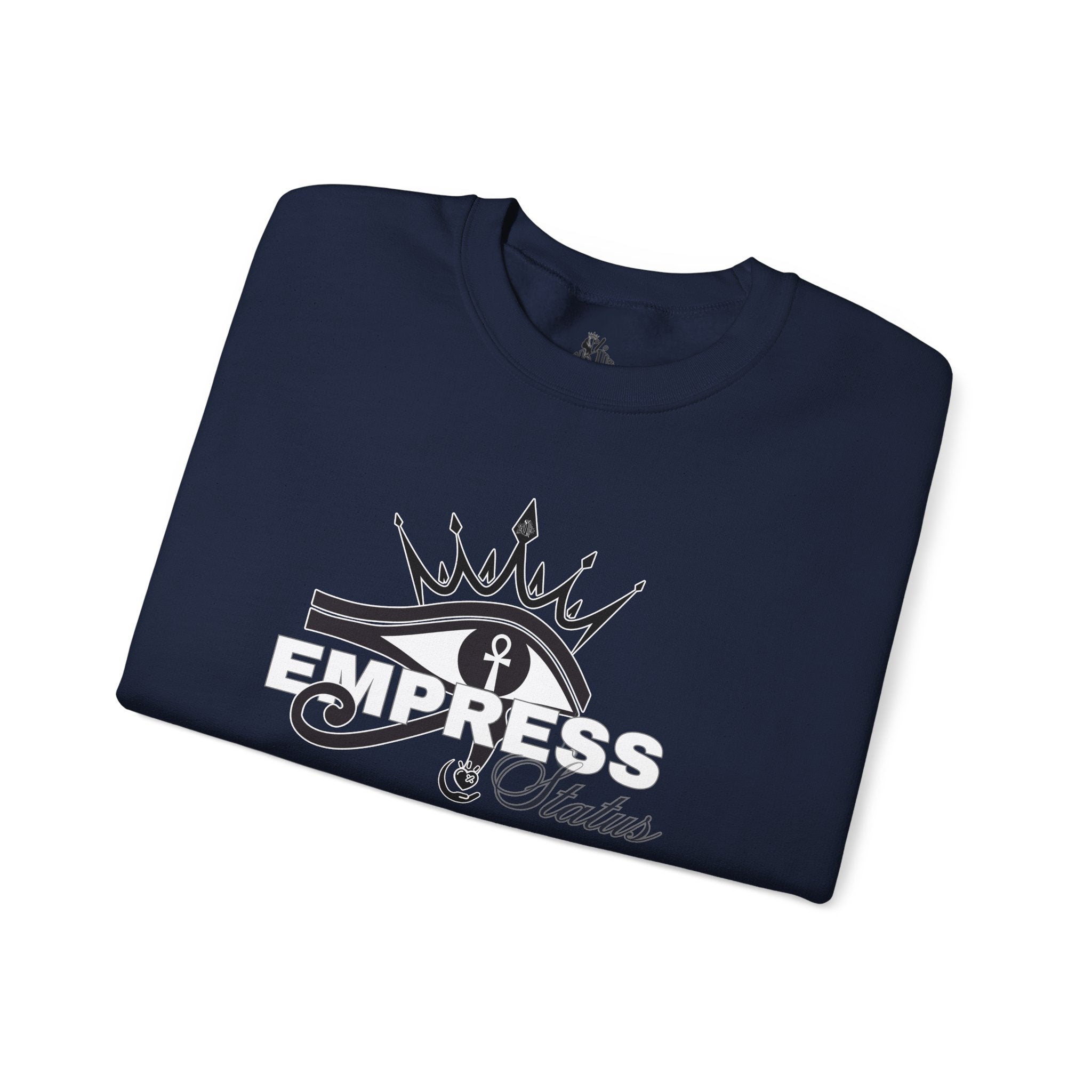 Eye of Horus Crown Empress Sweatshirt — Egyptian Protective Symbol Tee