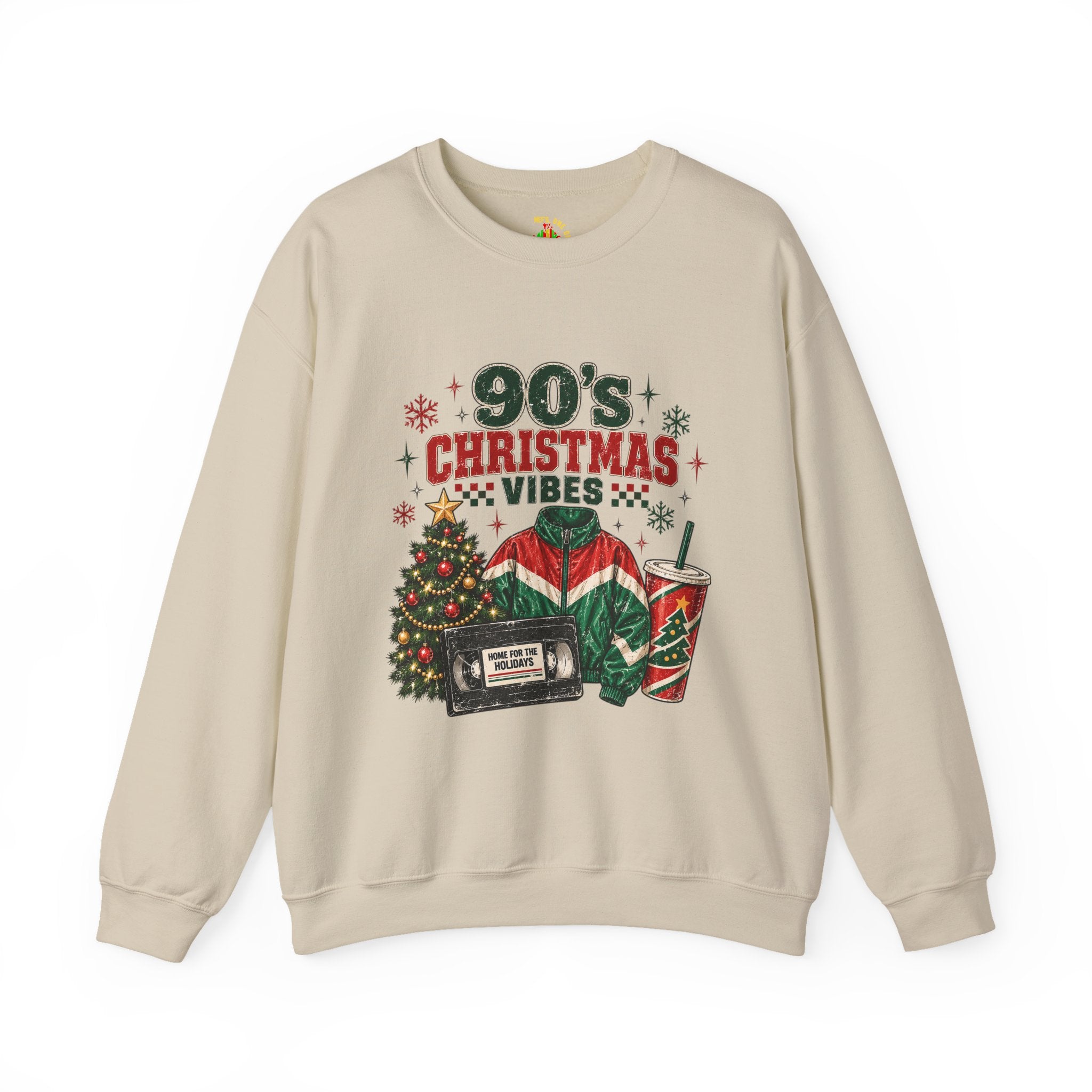 90s Christmas Vibes Crewneck Sweatshirt