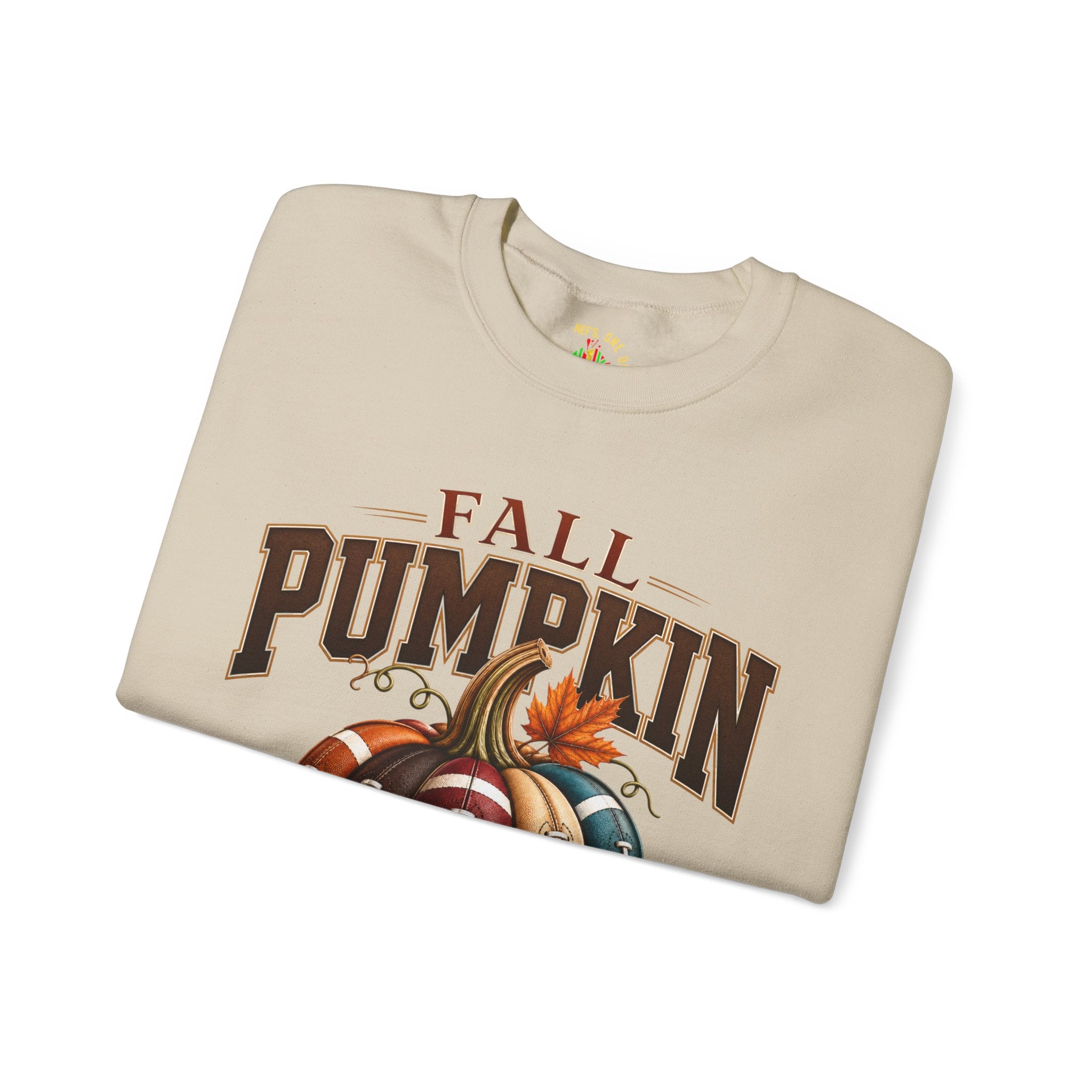 Fall Pumpkin Football Season Crewneck Sweatshirt