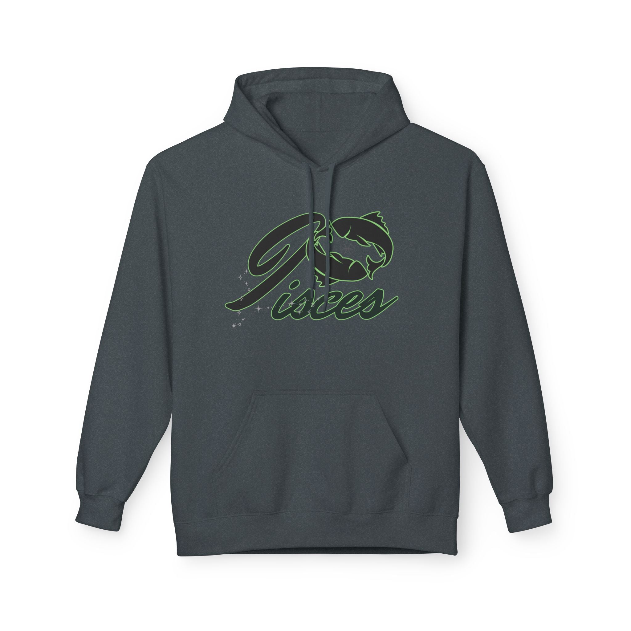 Pisces Zodiac Hoodie — Astrological Sign Hoodie with Fish Script Design