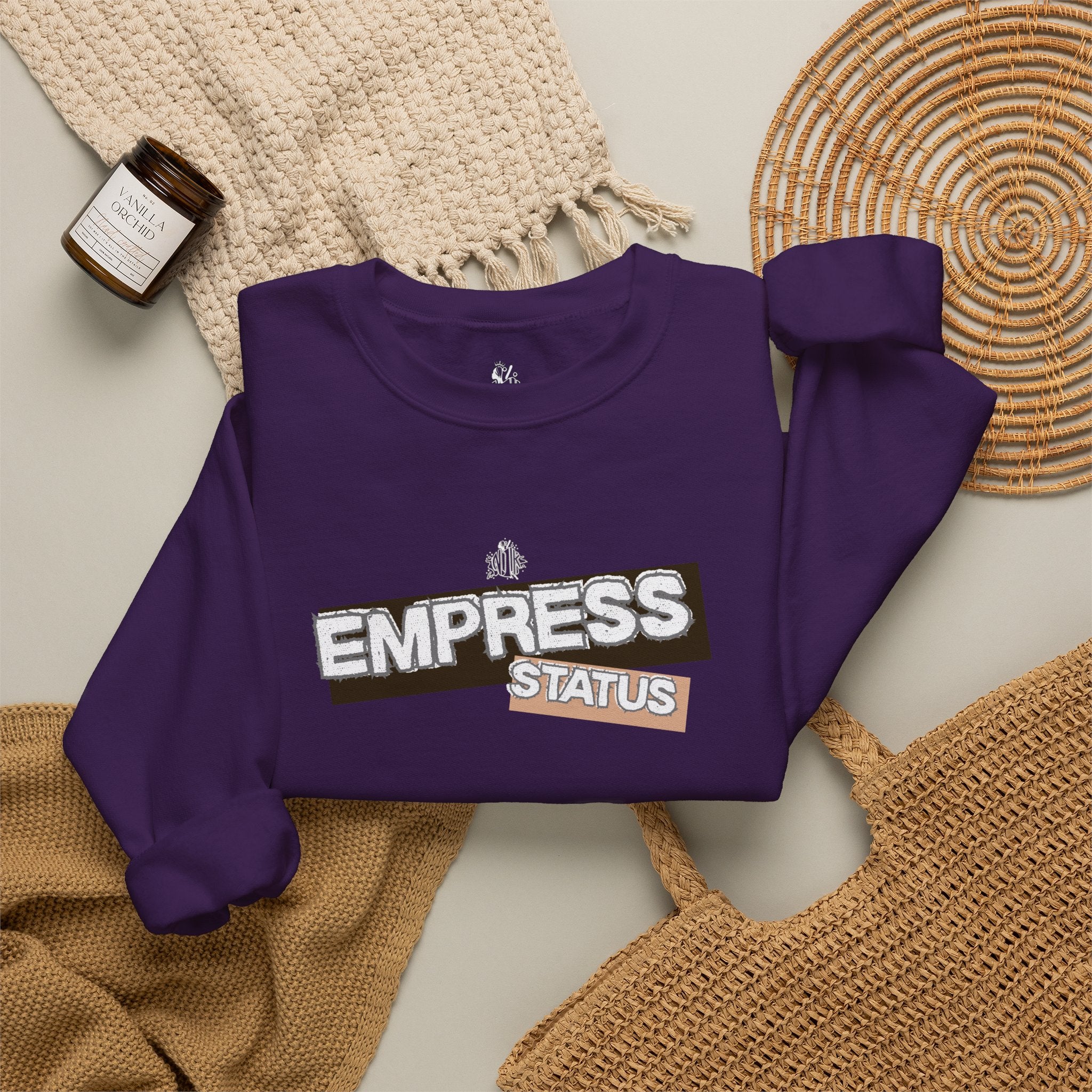 Empress Status Graphic Sweatshirt — Bold Feminine Statement Sweatshirt