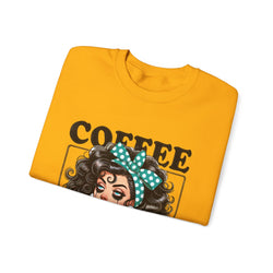 Coffee Because Adulting Is Hard Crewneck Sweatshirt
