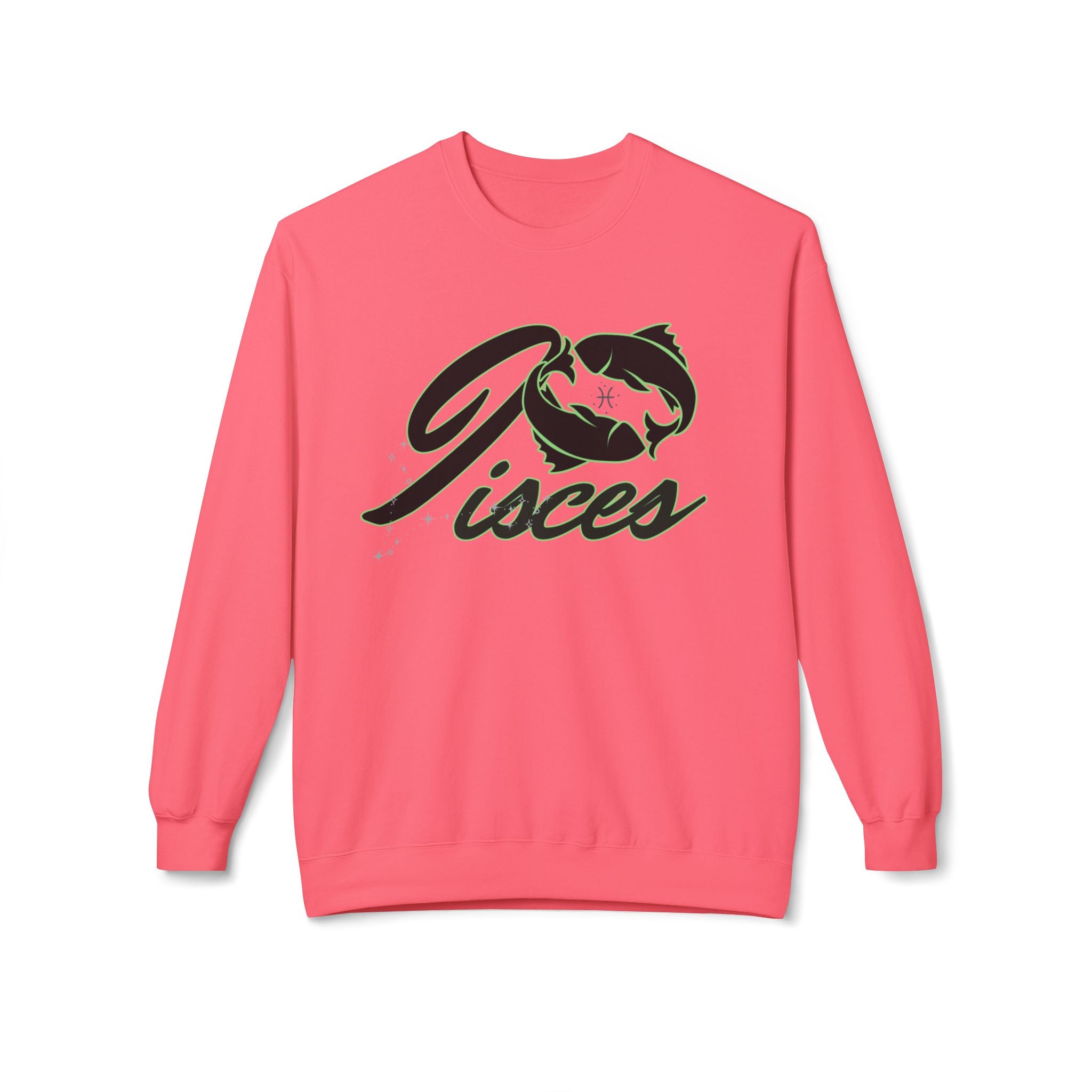 Pisces Zodiac Crewneck Sweatshirt — Astrological Fish Graphic