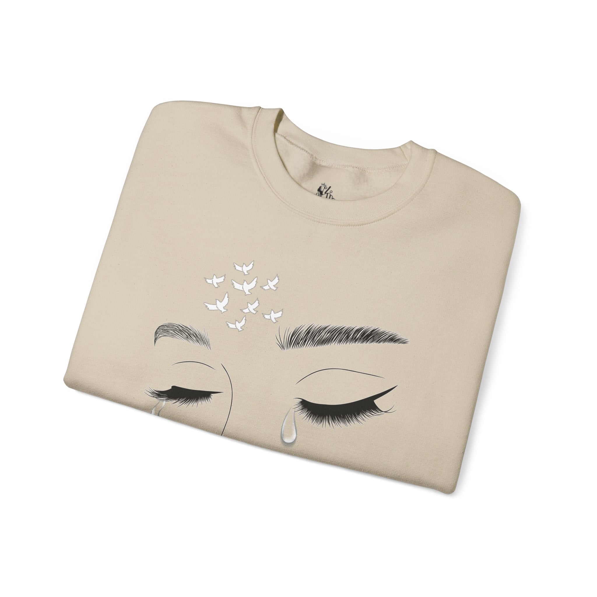 Tearful Eyes Crewneck Sweatshirt — Remember To Remember To Never Forget'