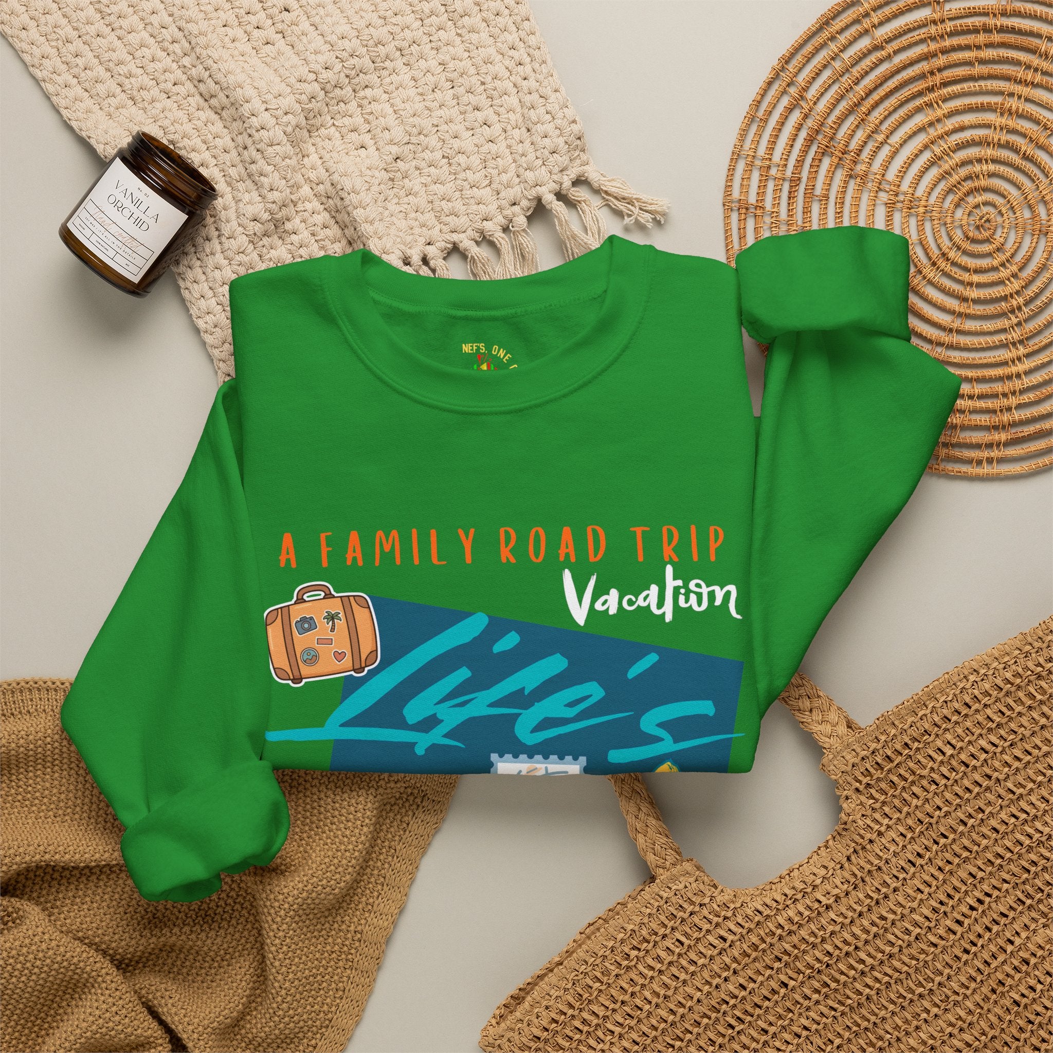 Road Trip T-Shirt — "Life's a Trip" Retro (Enter Family Name) on Back Travel Graphic