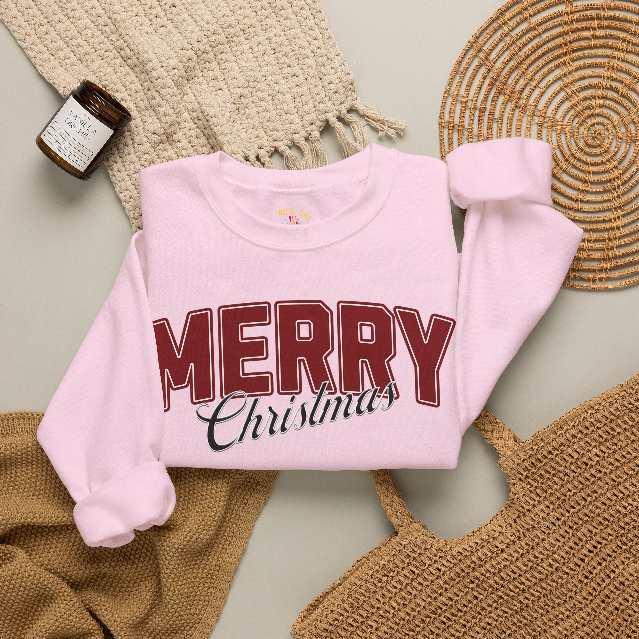 Merry Christmas Holiday Crewneck Sweatshirt