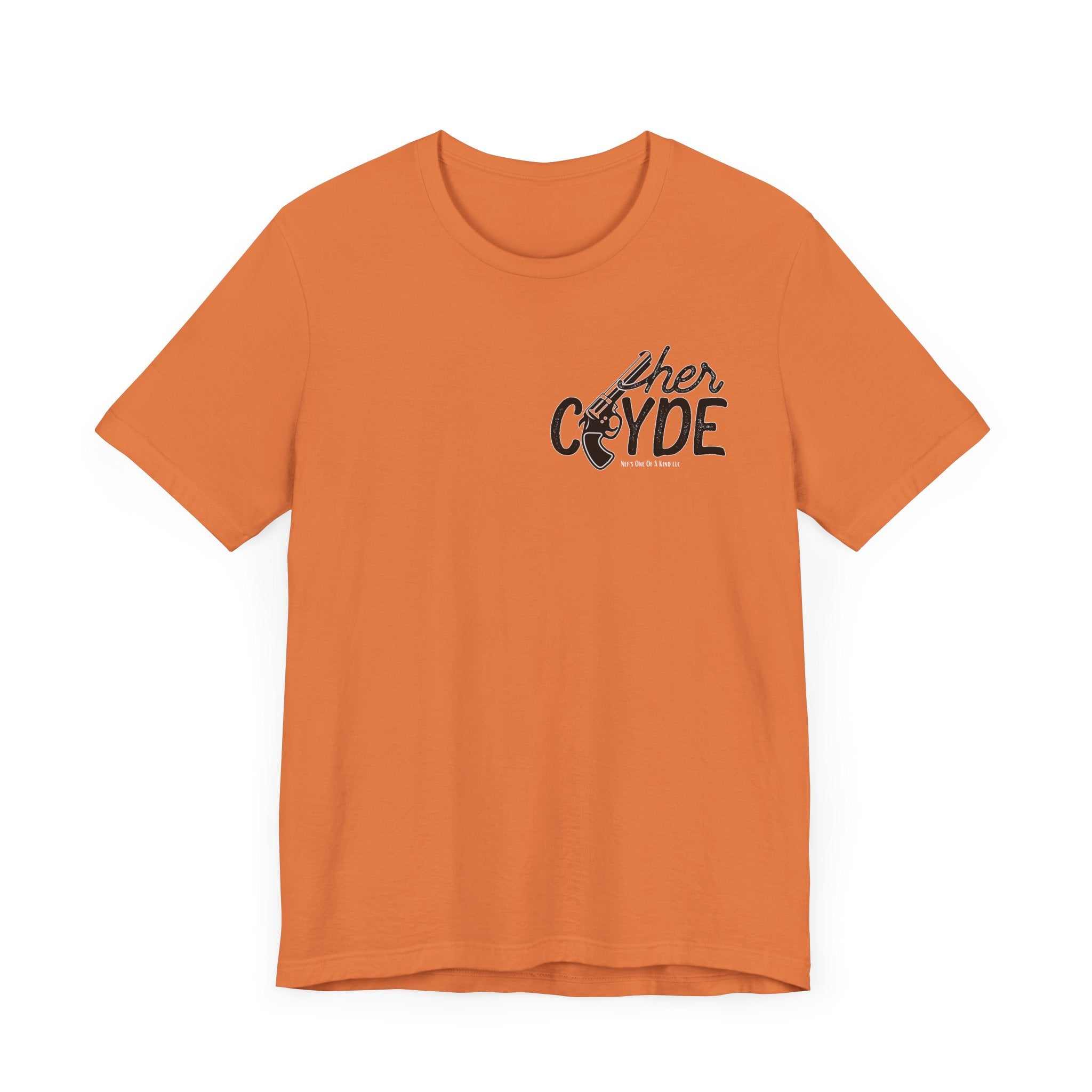 Her Clyde with Bonnie Valentine Casual Soft Unisex Jersey Crew Neck ShT-ShirtBonnie Valentine Casual Soft Unisex Jersey Crew Neck Short Sleeve Tee